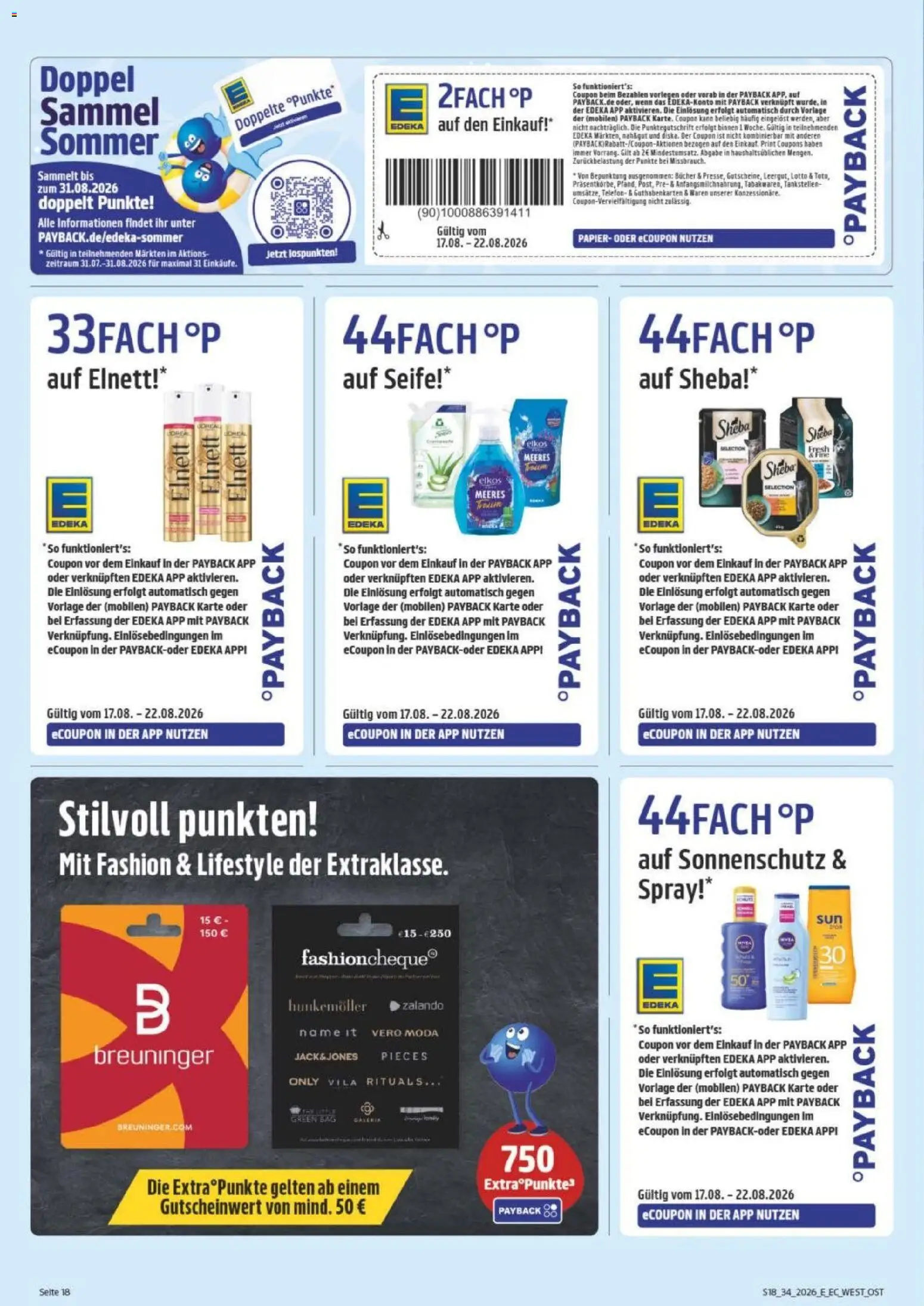 Edeka Prospekt Leipzig – gültig ab 17.08.2026 | Seite: 22 | Produkte: Sheba, Seife, Telefon