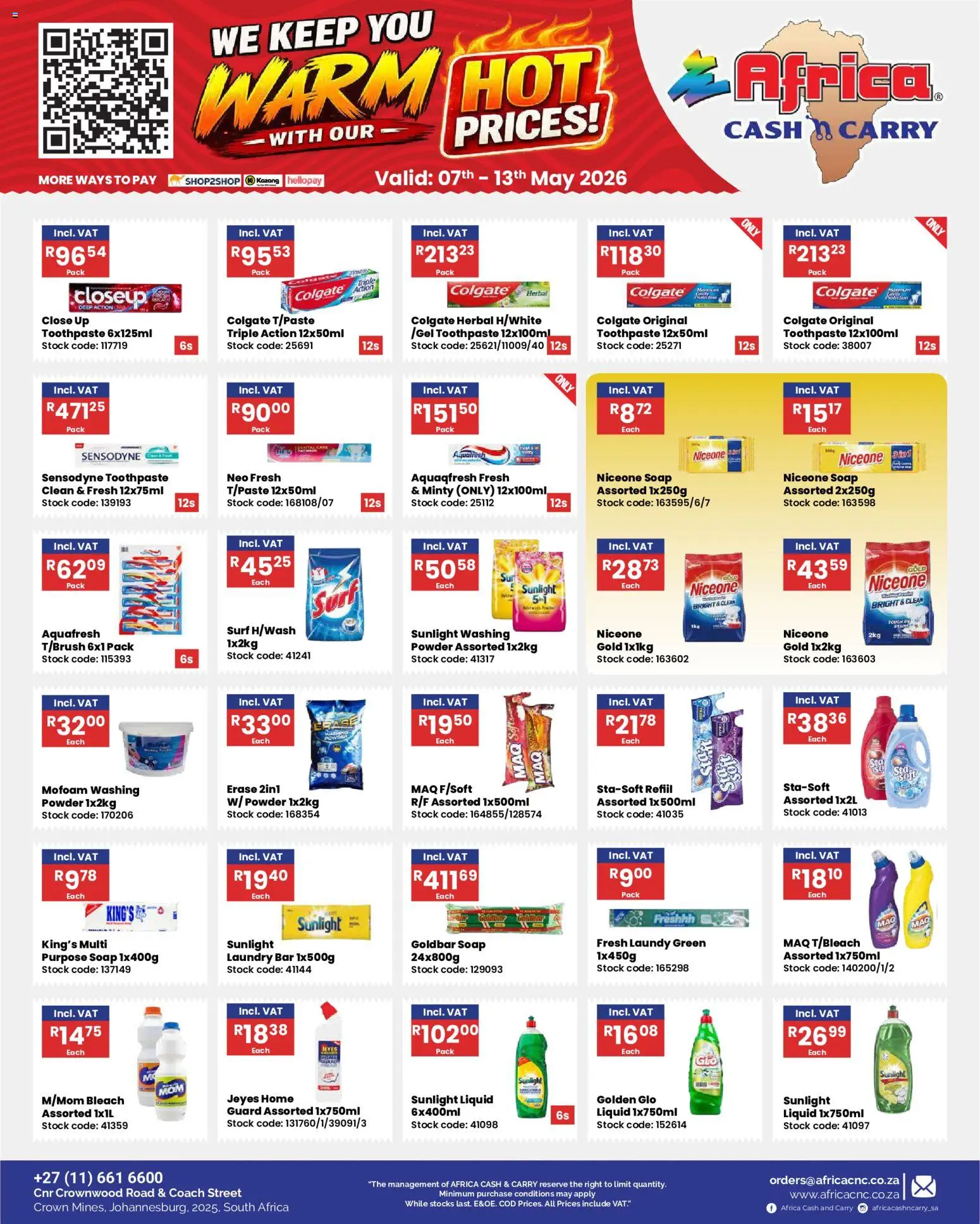 Africa Cash & Carry Specials | 07/05/2026 | How to get a limited discount? Save today! | South Africa