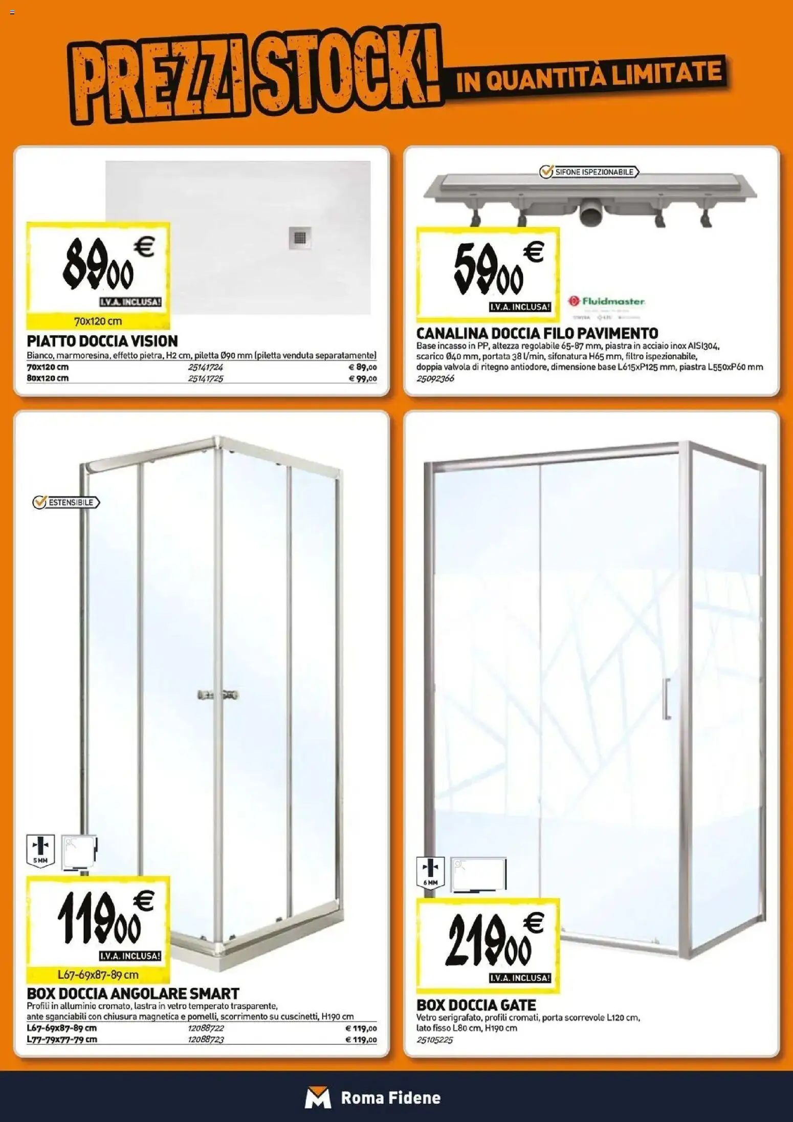 Nuovo TECNOMAT catalogo Roma dal 27/08/2026 > offerte anteprima 🛍️ | Pagina: 2 | Prodotti: Porta, Porta scorrevole, Box doccia, Doccia