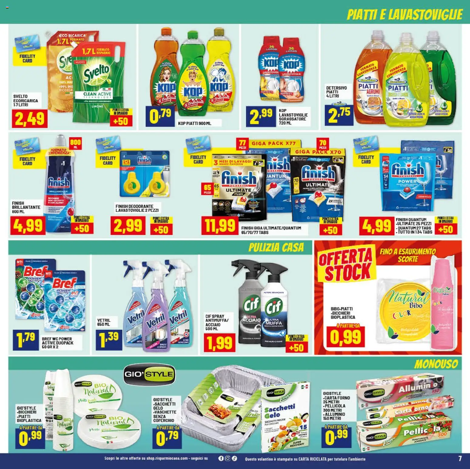 Volantino RisparmioCasa del 23.04.2026 | Pagina: 7 | Prodotti: Limone, Forno, Carta forno, Vaschette