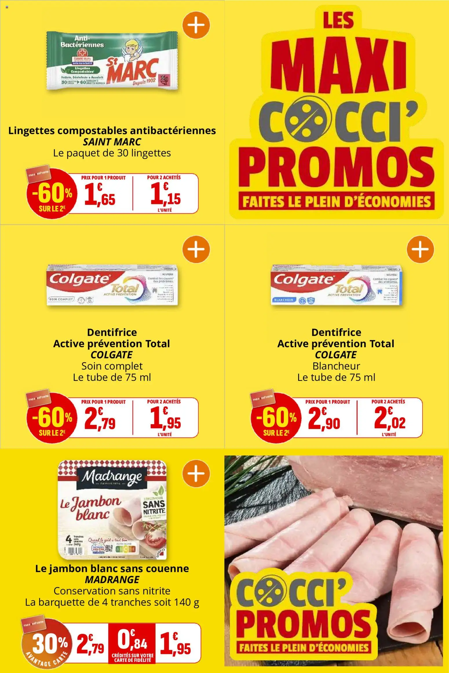 {H1} | Page: 7 | Produits: Jambon blanc, Dentifrice, Jambon