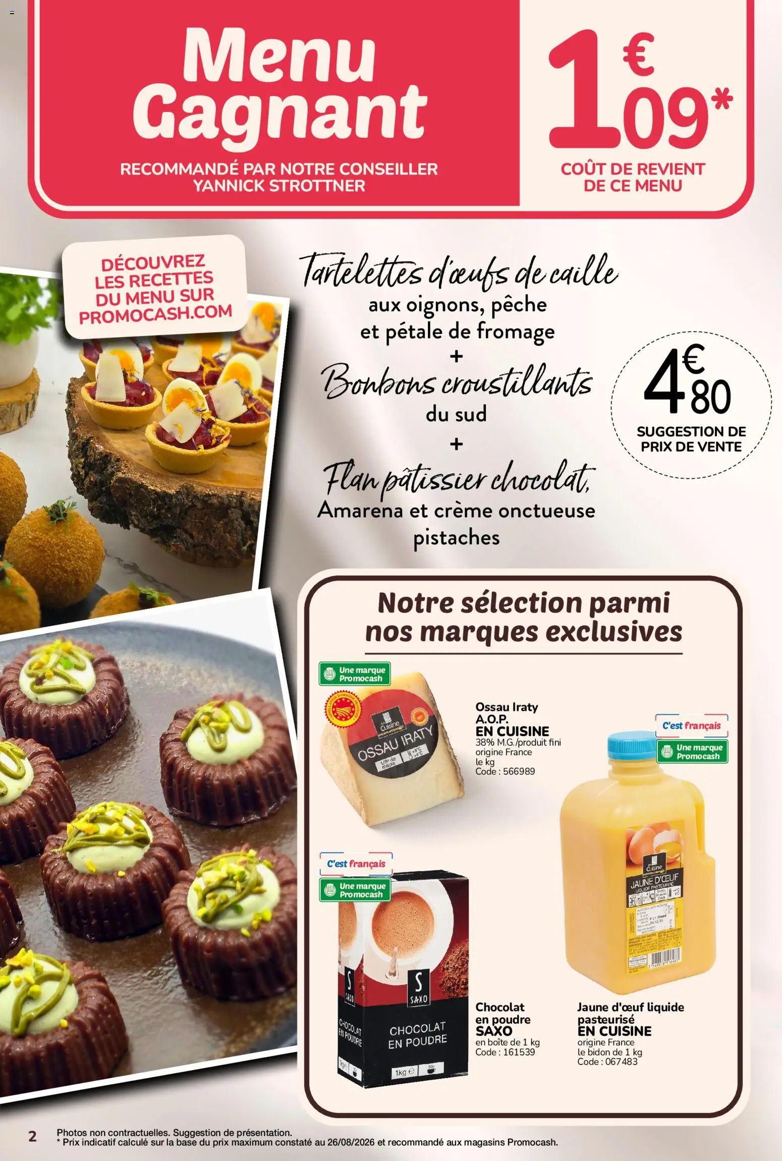 {H1} | Page: 2 | Produits: Base, Poudre, Chocolat en poudre, Crème