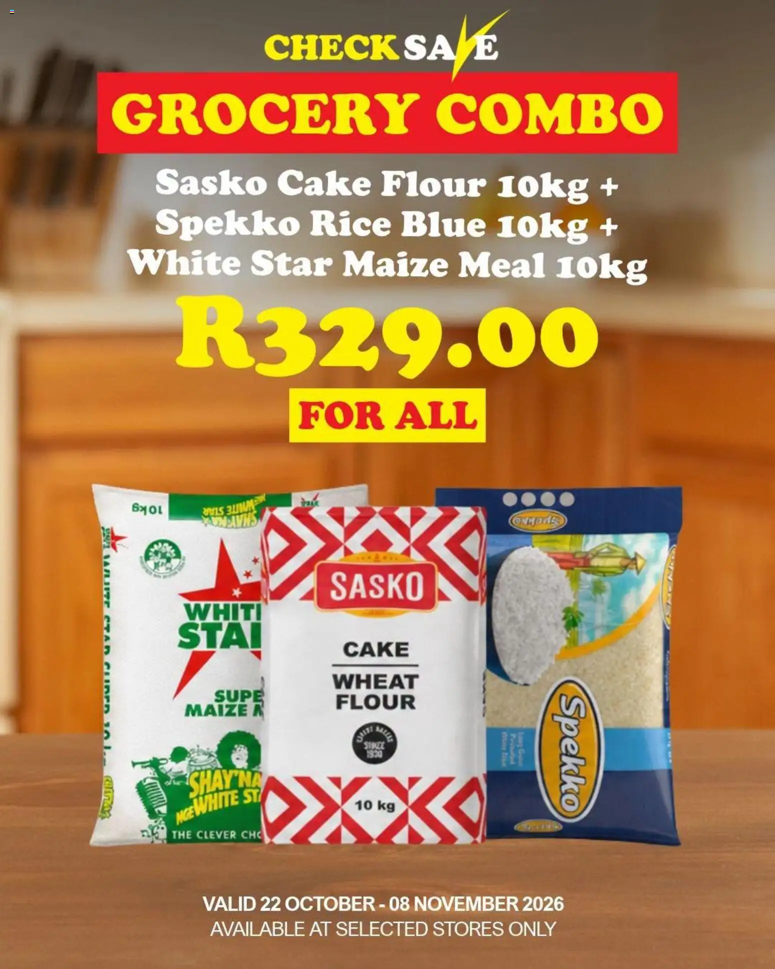 New Check Save catalogue – valid from 22/10/2026 | Page: 17 | Products: Cake, Flour, Maize meal, Rice