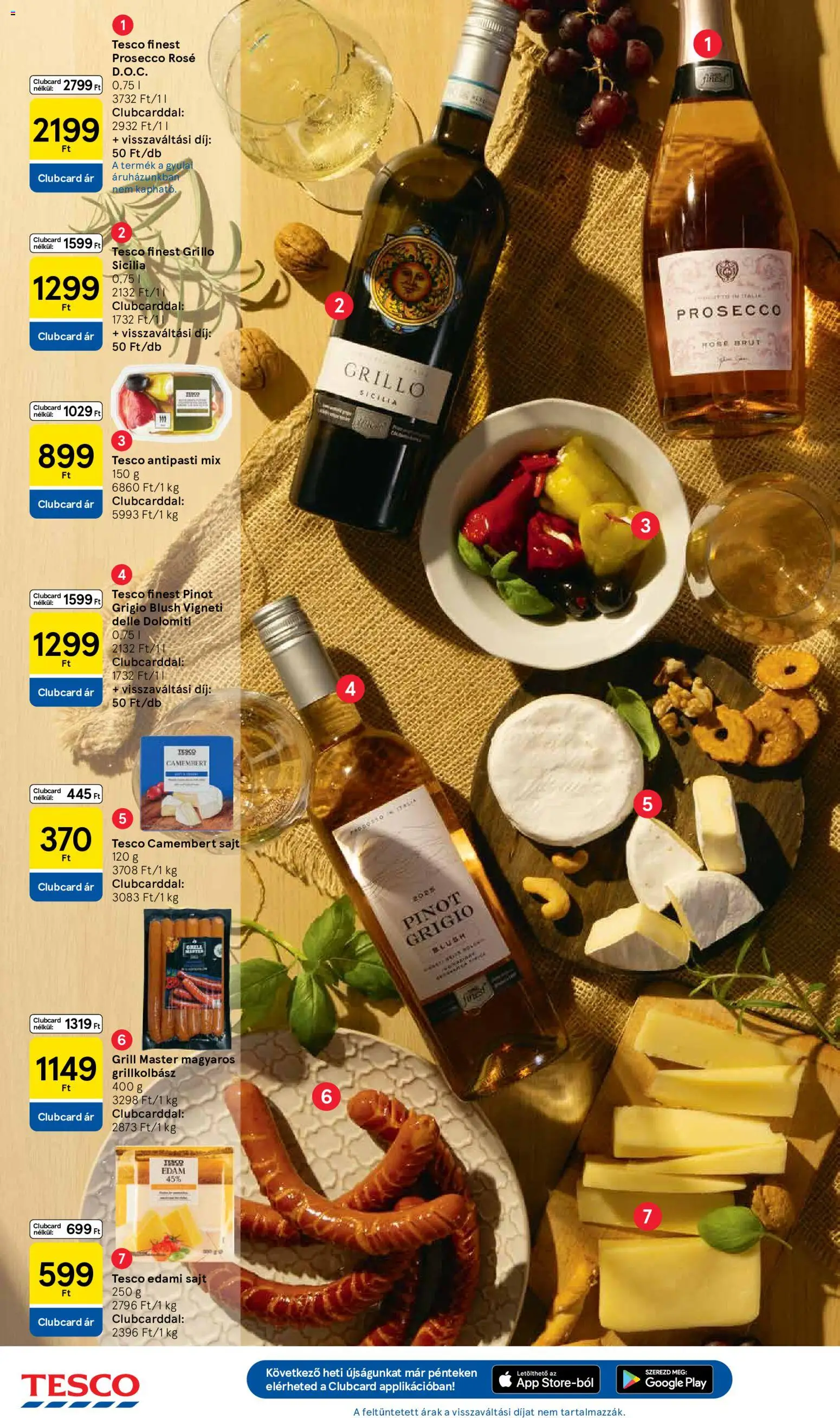 Tesco akciós ujság - amely érvényes a következő dátumtól: 2026.08.18. | Oldal: 18 | Termékek: Grillkolbász, Grill, Edami sajt, Rosé