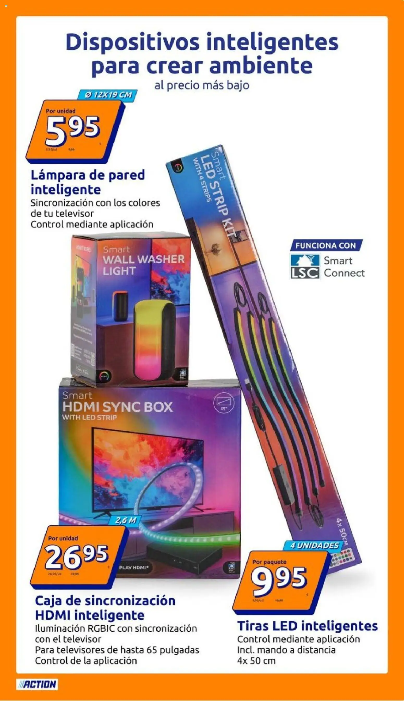 Action folleto │ válido desde el 28/10/2026 | Página: 15 | Productos: Lámpara de pared, Televisor, Caja, Lámpara