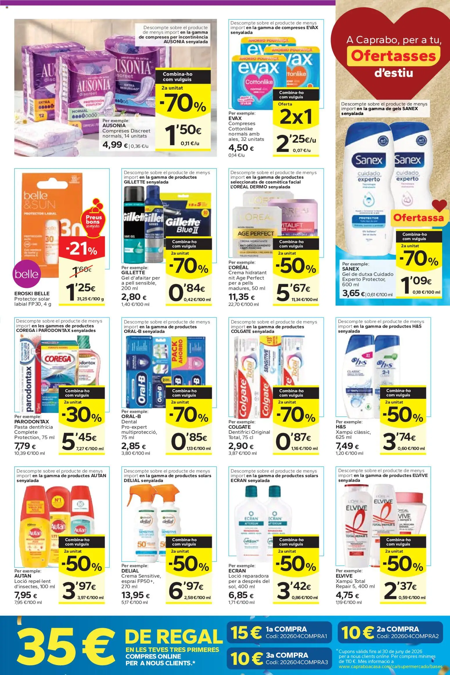 Caprabo folleto │ válido desde el 28.05.2026 | Página: 23 | Productos: Protector solar, Pasta, Crema
