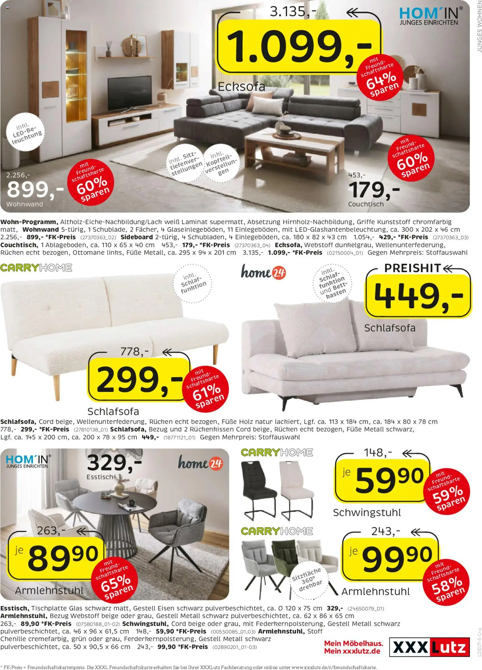 XXXLutz Deutschlands größter SSV – gültig ab 20.06.2026 | Seite: 21 | Produkte: Sideboard, Schlafsofa, Ecksofa, Wohnwand