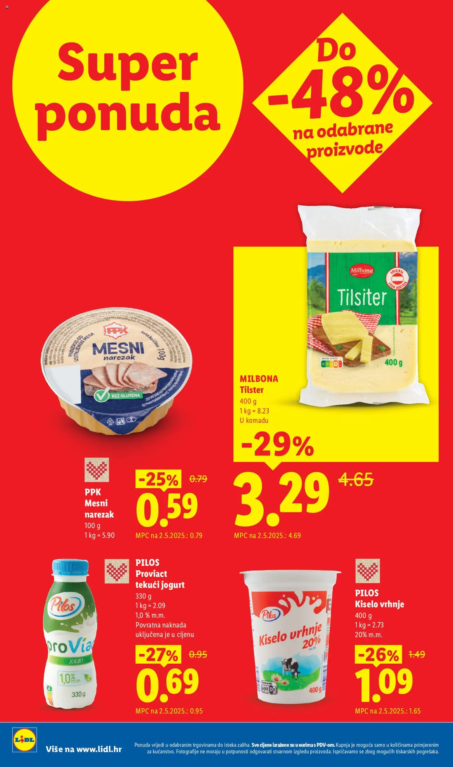 Lidl katalog | vrijedi od 19.10.2026 | Stranica: 2 | Proizvodi: Pilos, Jogurt, Narezak, Kiselo vrhnje