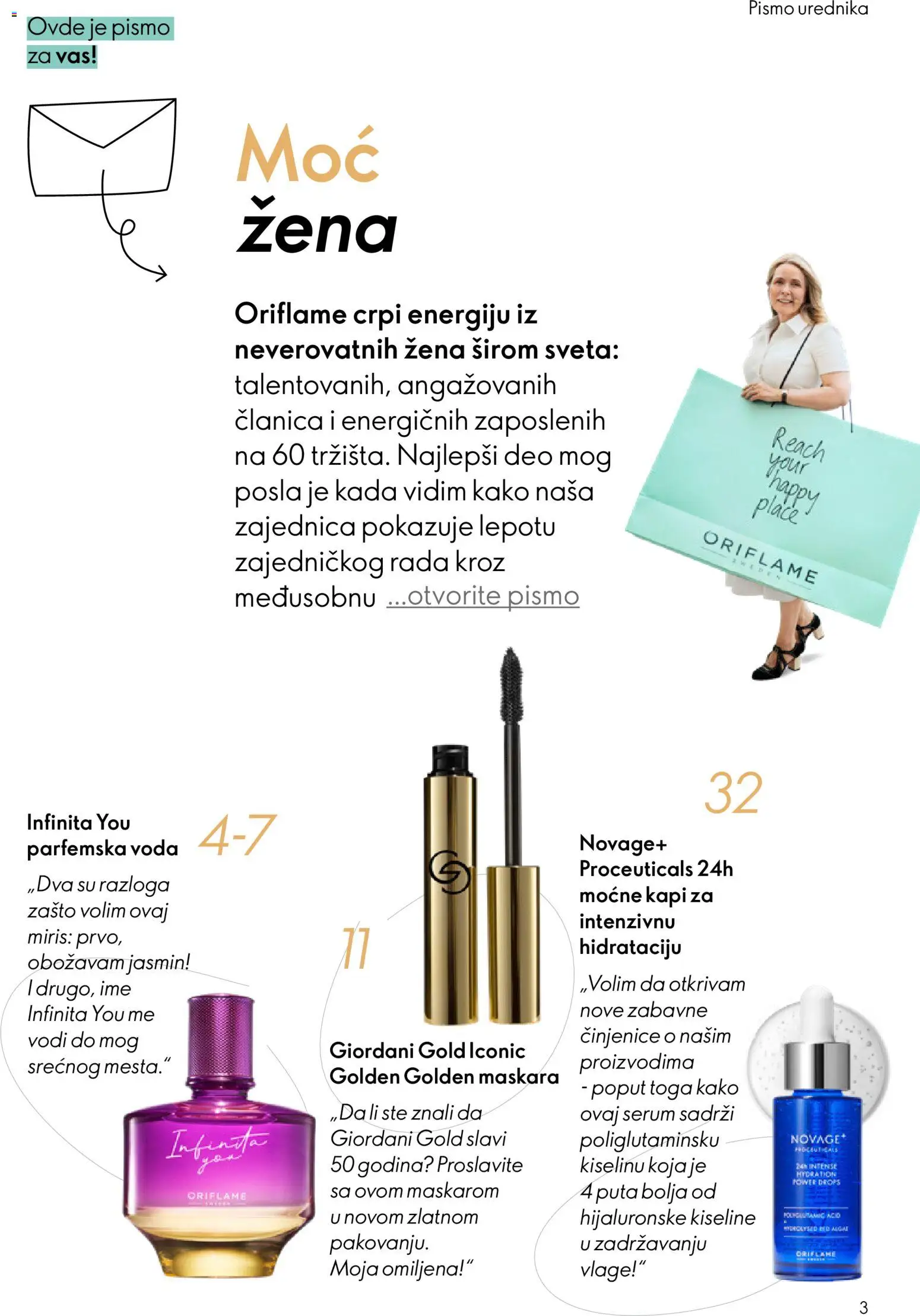 Oriflame katalog - važi od 18.02.2026 | Strana: 3 | Proizvode: Miris, Maskara, Voda