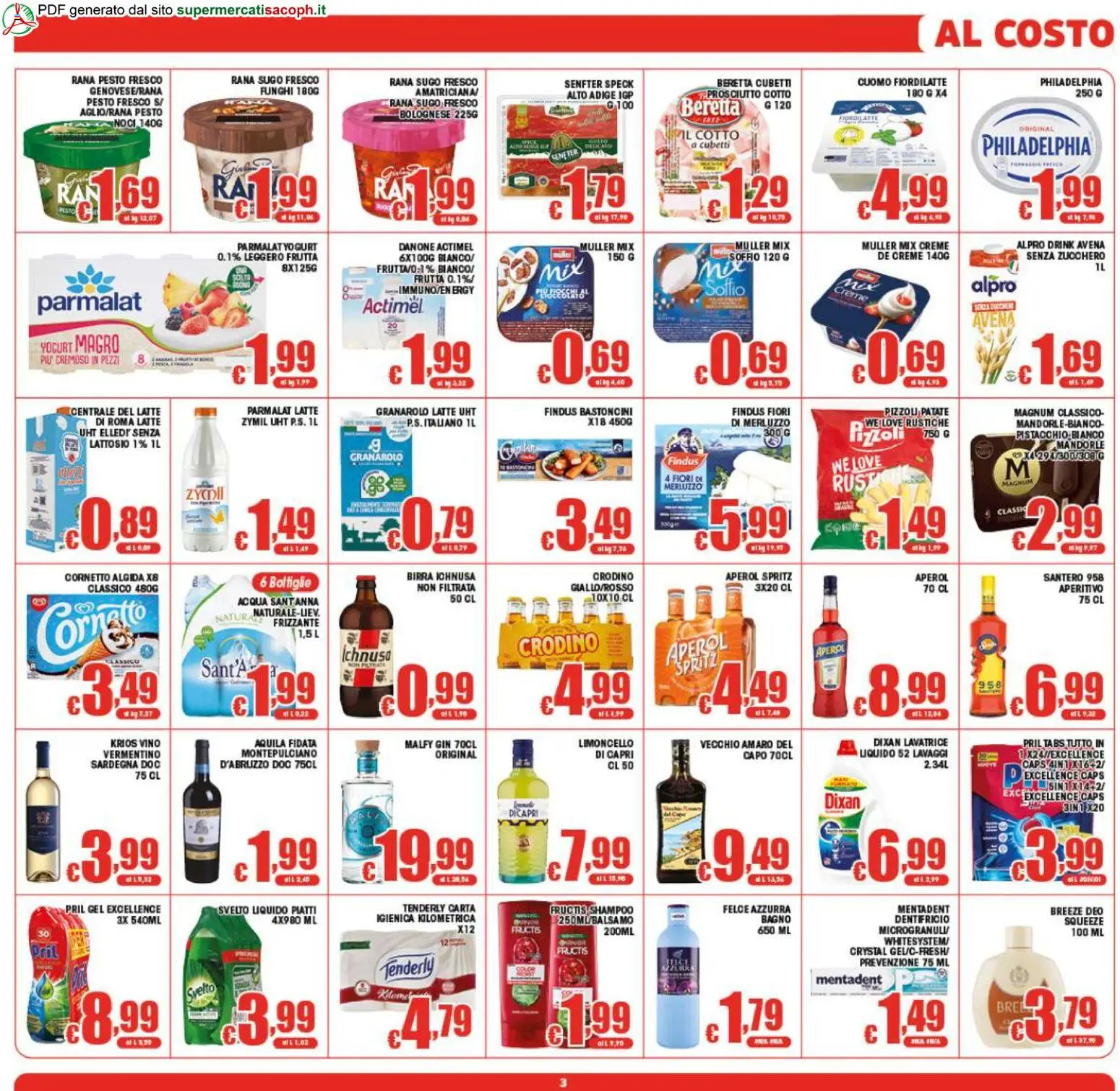Volantino Sacoph del 10.06.2026 | Pagina: 3 | Prodotti: Speck, Prosciutto Cotto, Latte, Mandorle