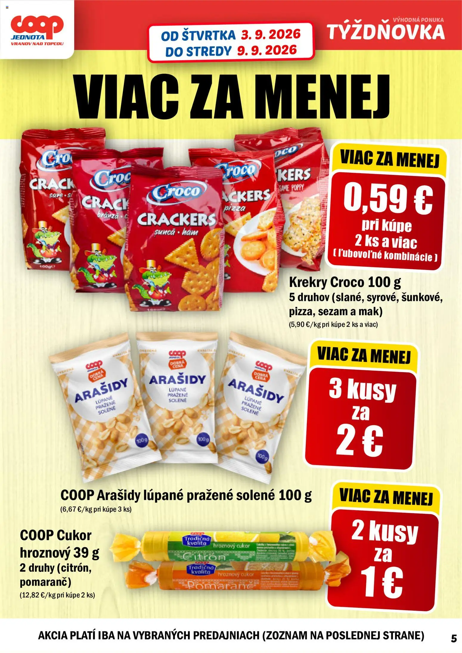 Nové COOP Jednota akcie – leták je platný od 03.09.2026 | Strana: 5