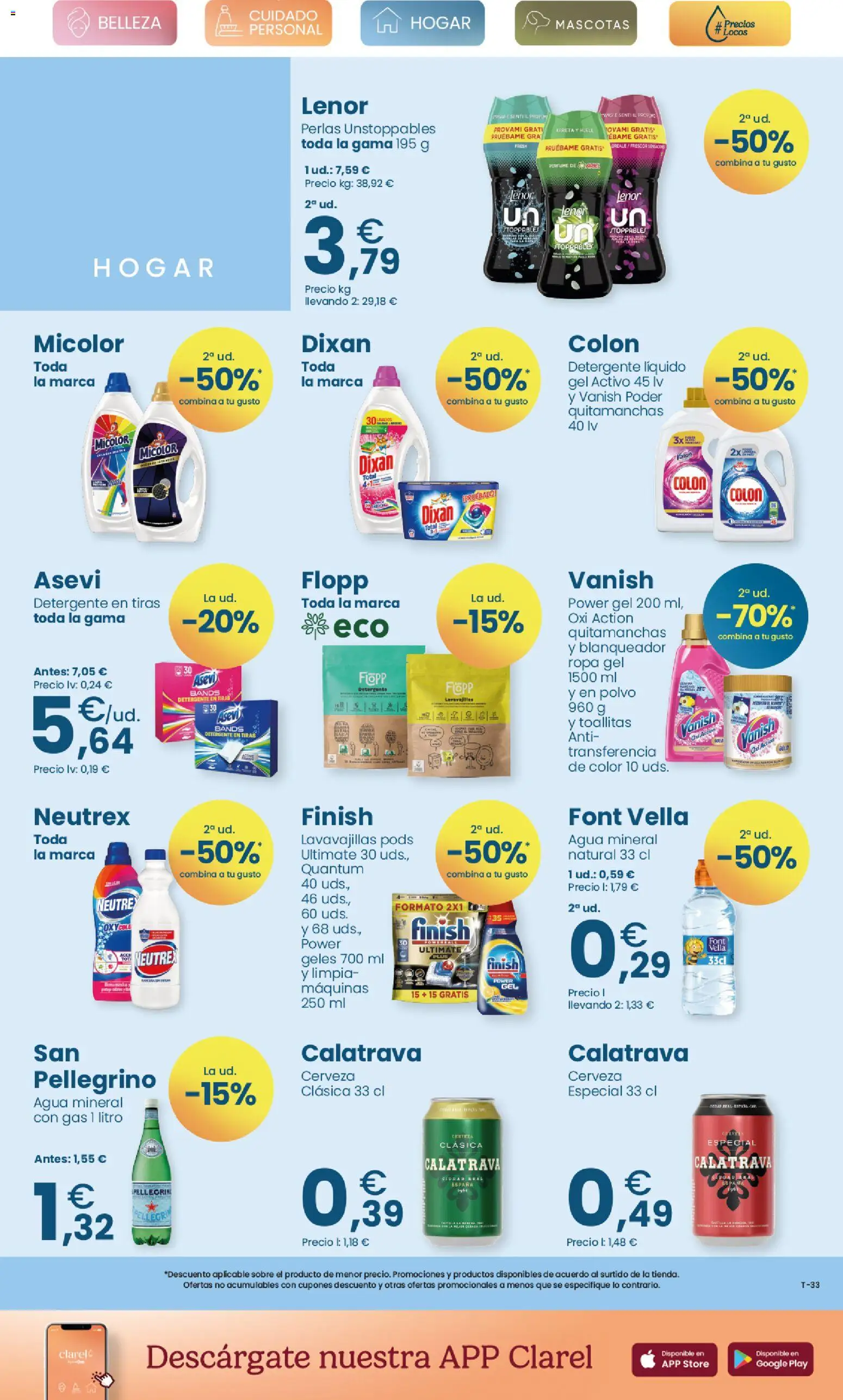 Clarel - folleto │ válido desde el 27.05.2026 | Página: 11 | Productos: Quitamanchas, Detergente, Cerveza, Lavavajillas
