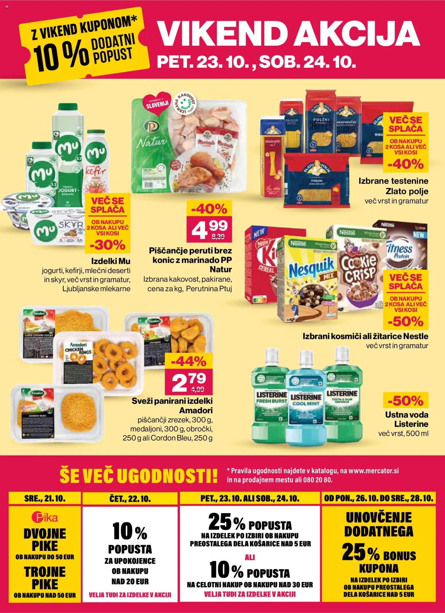 Novi Mercator katalog ponudbe – veljaven od 22.10.2026 | Stran: 32 | Izdelki: Kefir, Skyr, Testenine, Voda