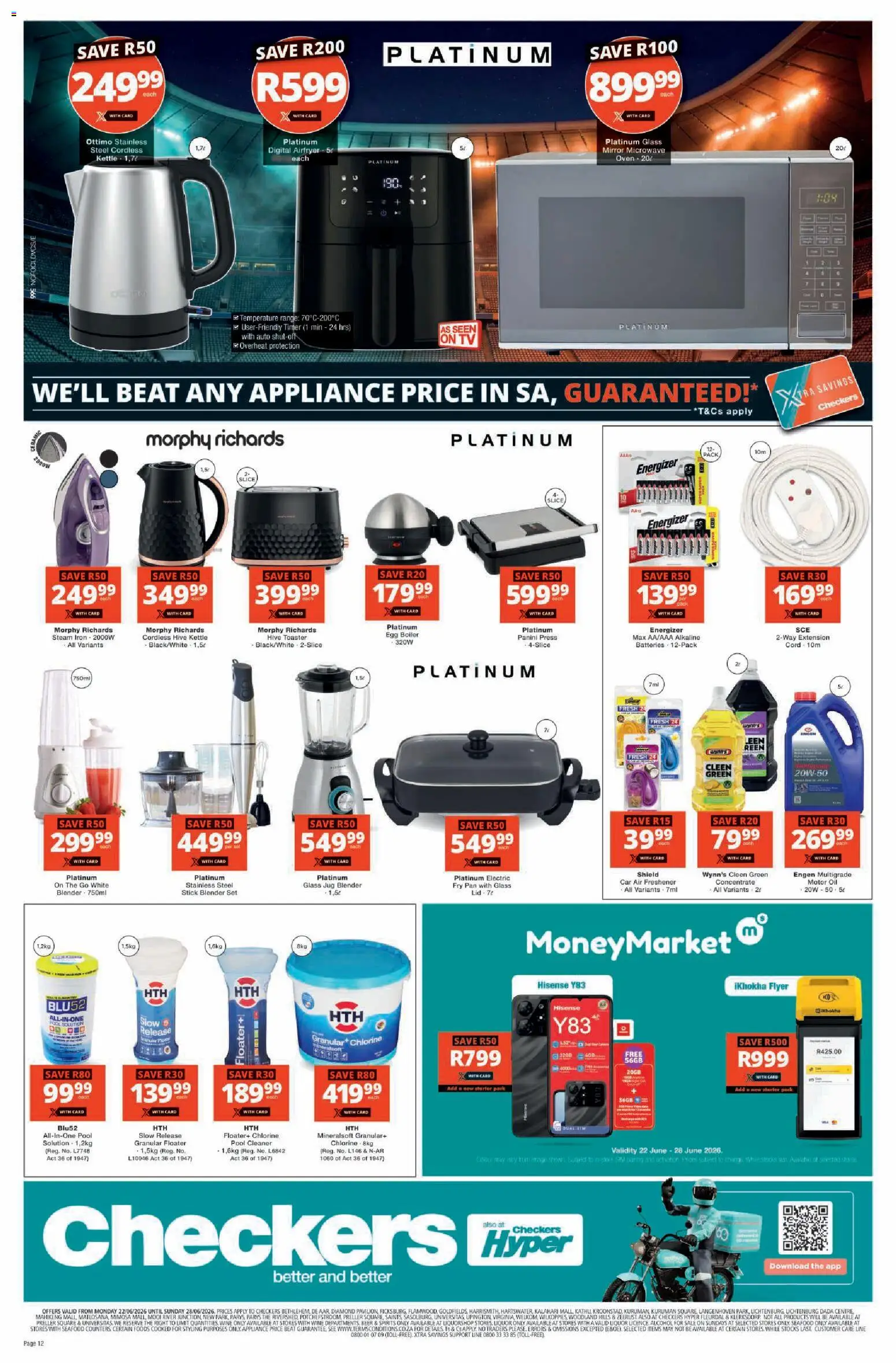New Checkers catalogue – valid from 22/06/2026 | Page: 12 | Products: Mirror, Wine, Beer, Seafood