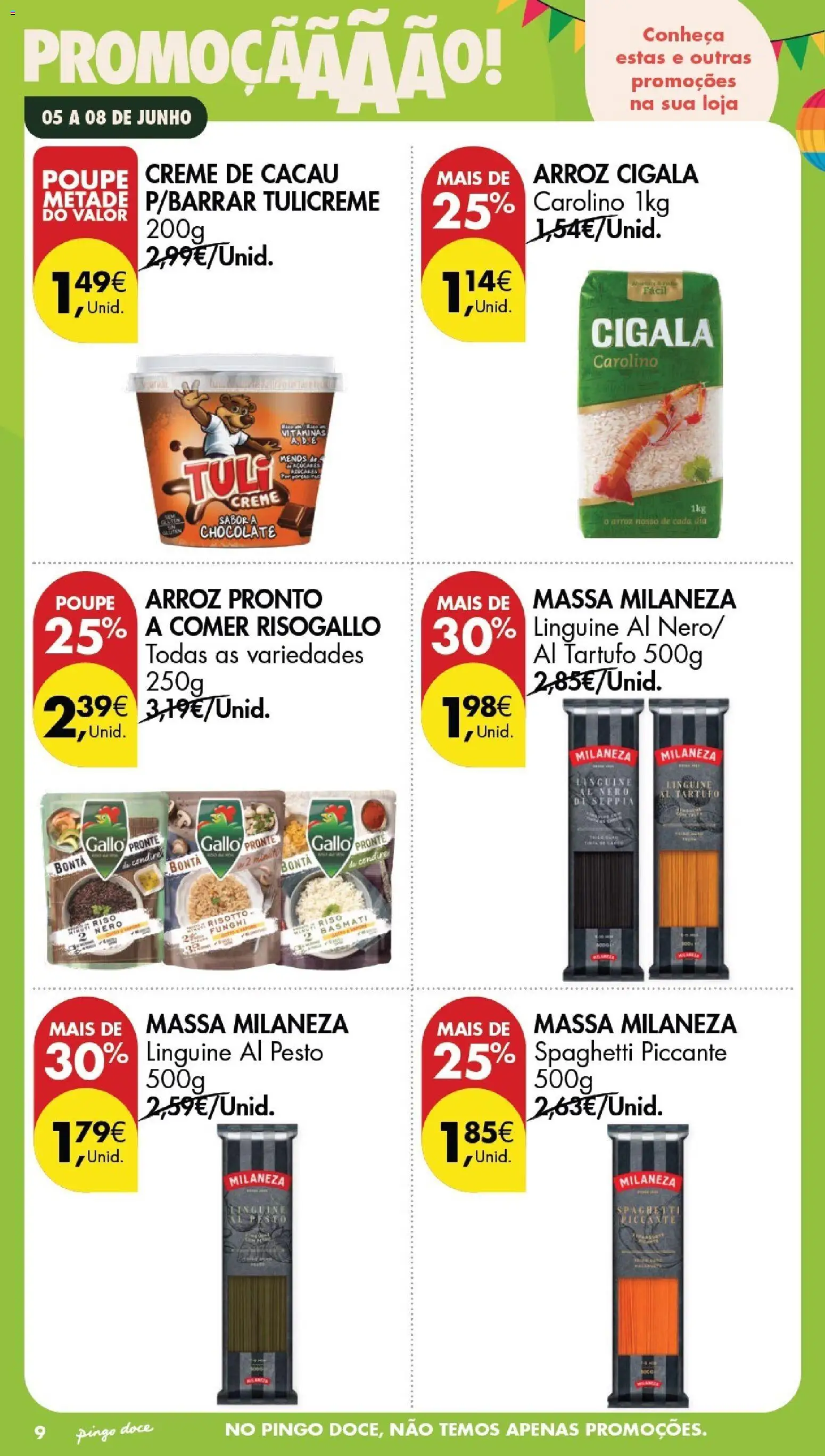 Pingo Doce Poupe este Fim de Semana │ válido de 05.06.2026 | Página: 8 | Produtos: Milaneza, Massa, Massa milaneza, Creme