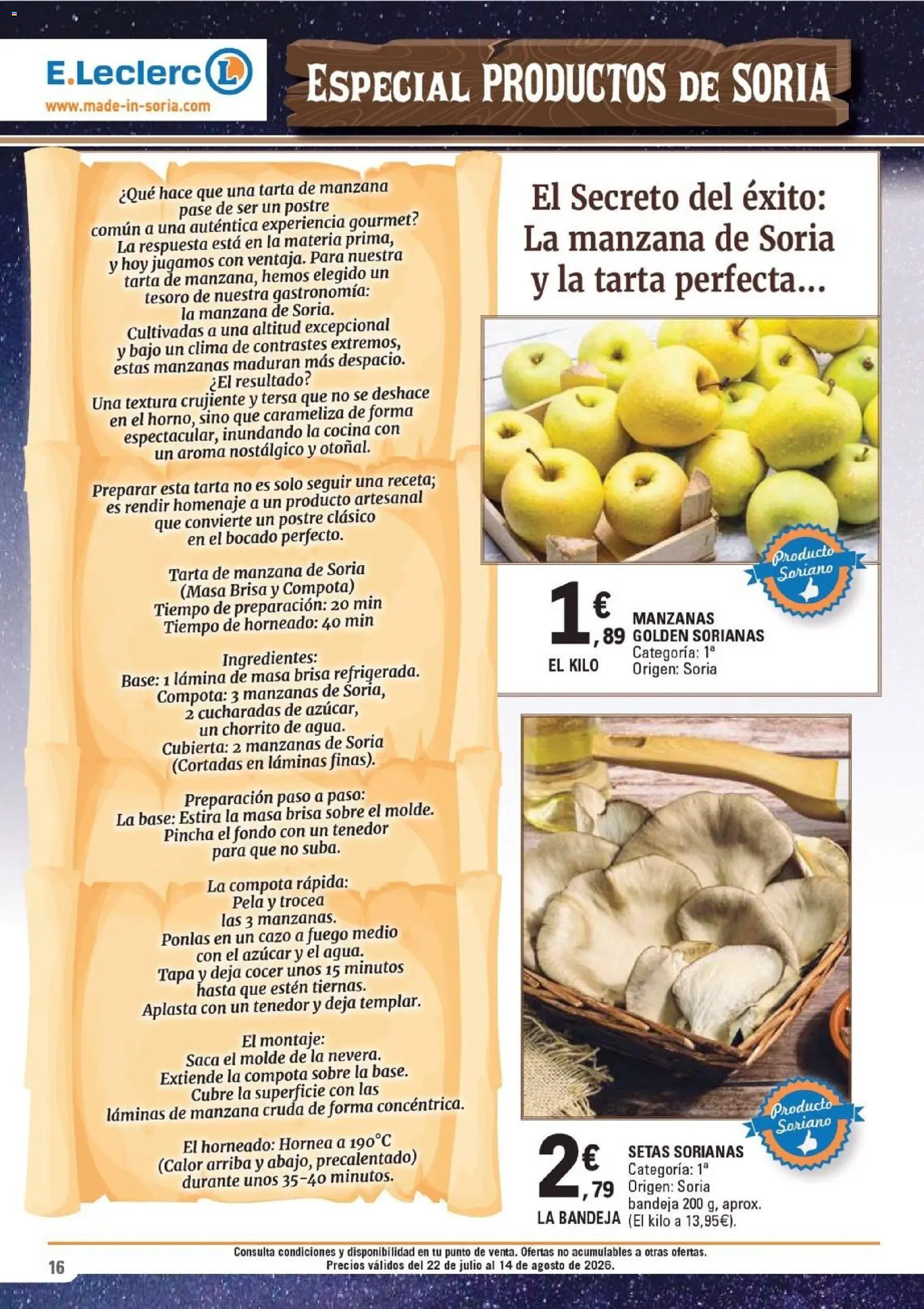 E.Leclerc Soria │ válido desde el 22/07/2026 | Página: 16 | Productos: Κρεμάστρα, Manzanas, Cocina, Bandeja