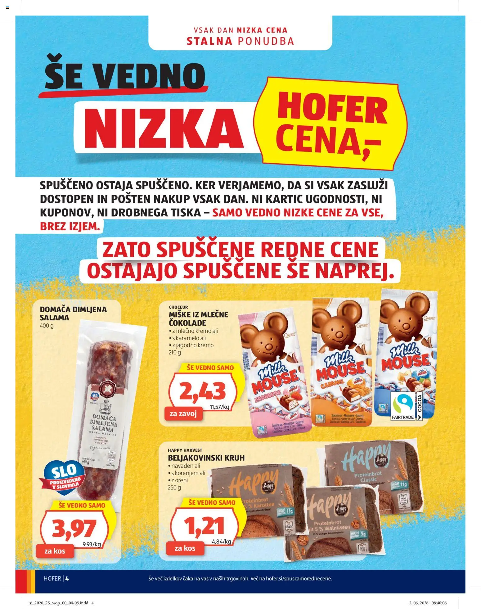 Hofer SI katalog | vrijedi od 10.06.2026 | Stranica: 4 | Proizvodi: Kruh, Salama