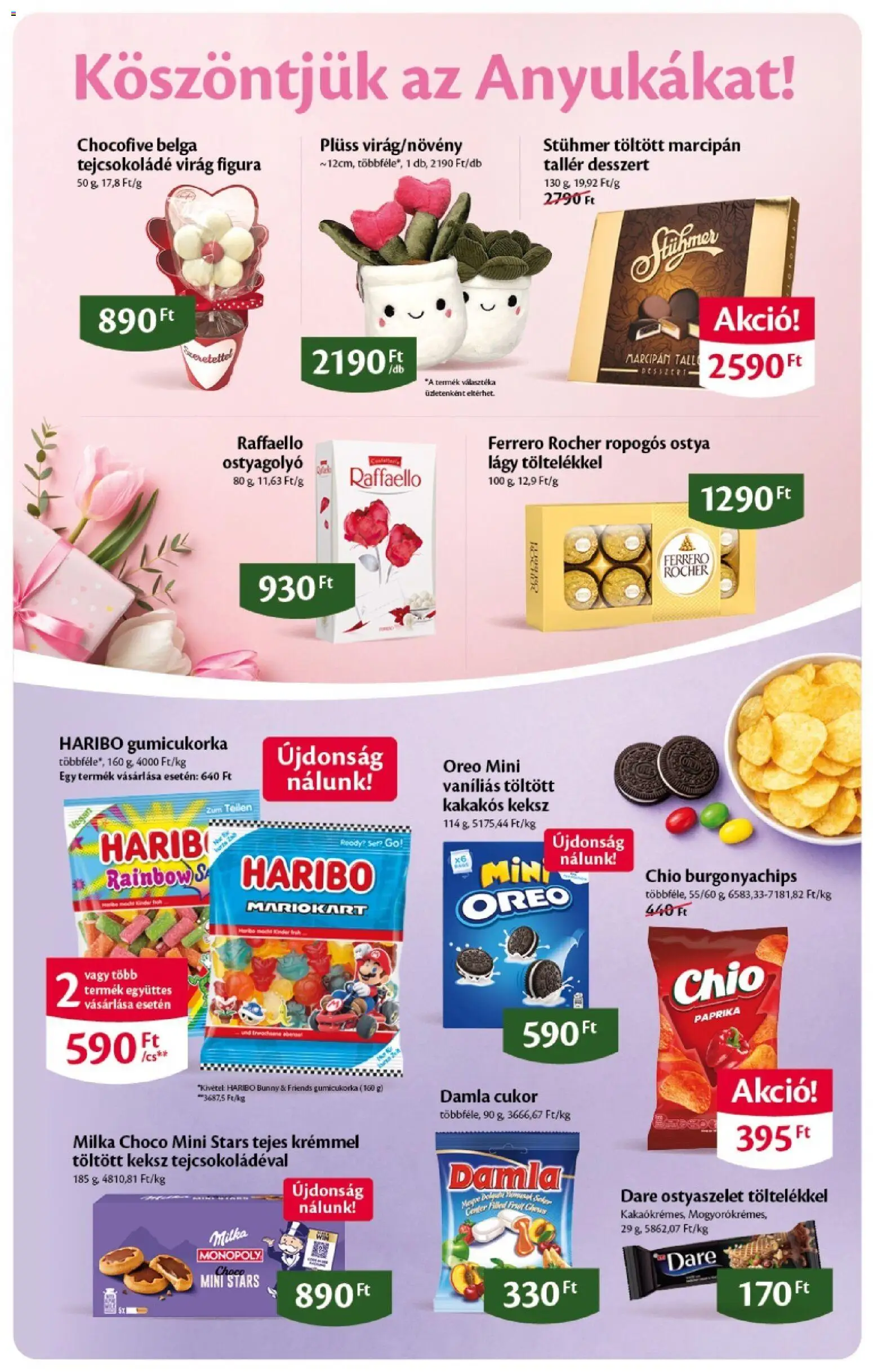 EcoFamily akciós ujság - amely érvényes a következő dátumtól: 09.04.2026 | Oldal: 6 | Termékek: Marcipan, Plüss, Ferrero rocher, Tejcsokoládé