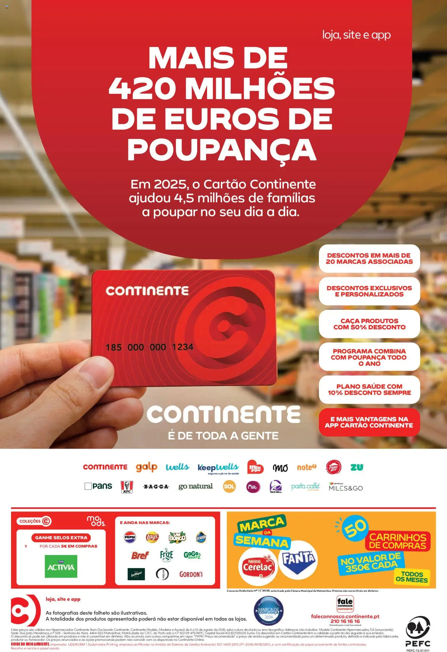 Continente Semanal Continente Bom Dia │ válido de 04/08/2026 | Página: 28 | Produtos: Fanta, Nestlé