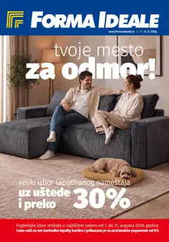 Forma Ideale katalog Tapacirani nameštaj - pregled Forma Ideale kataloga - važi od 01.08.2026