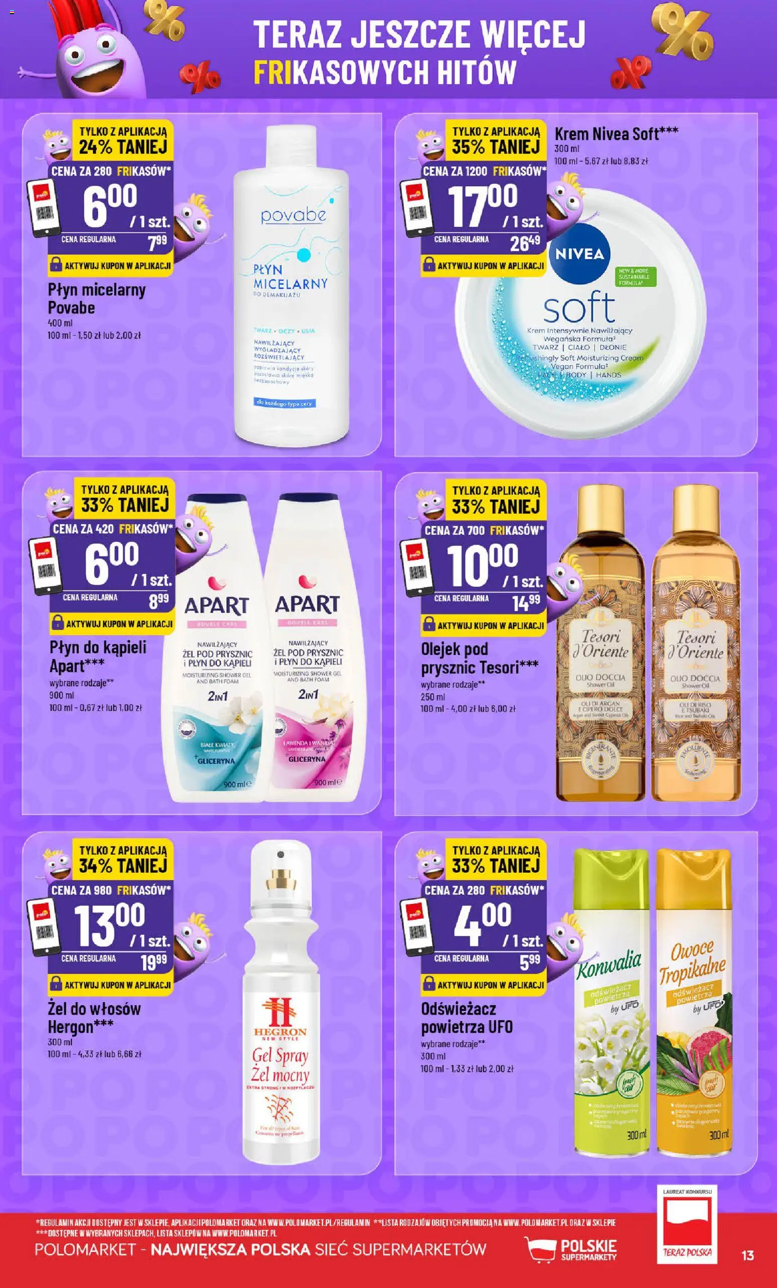 POLOmarket gazetka - Frikasowe Hity od 13.05.2026 | Strona: 13 | Produkty: Odświeżacz, Body, Żel pod prysznic, Krem