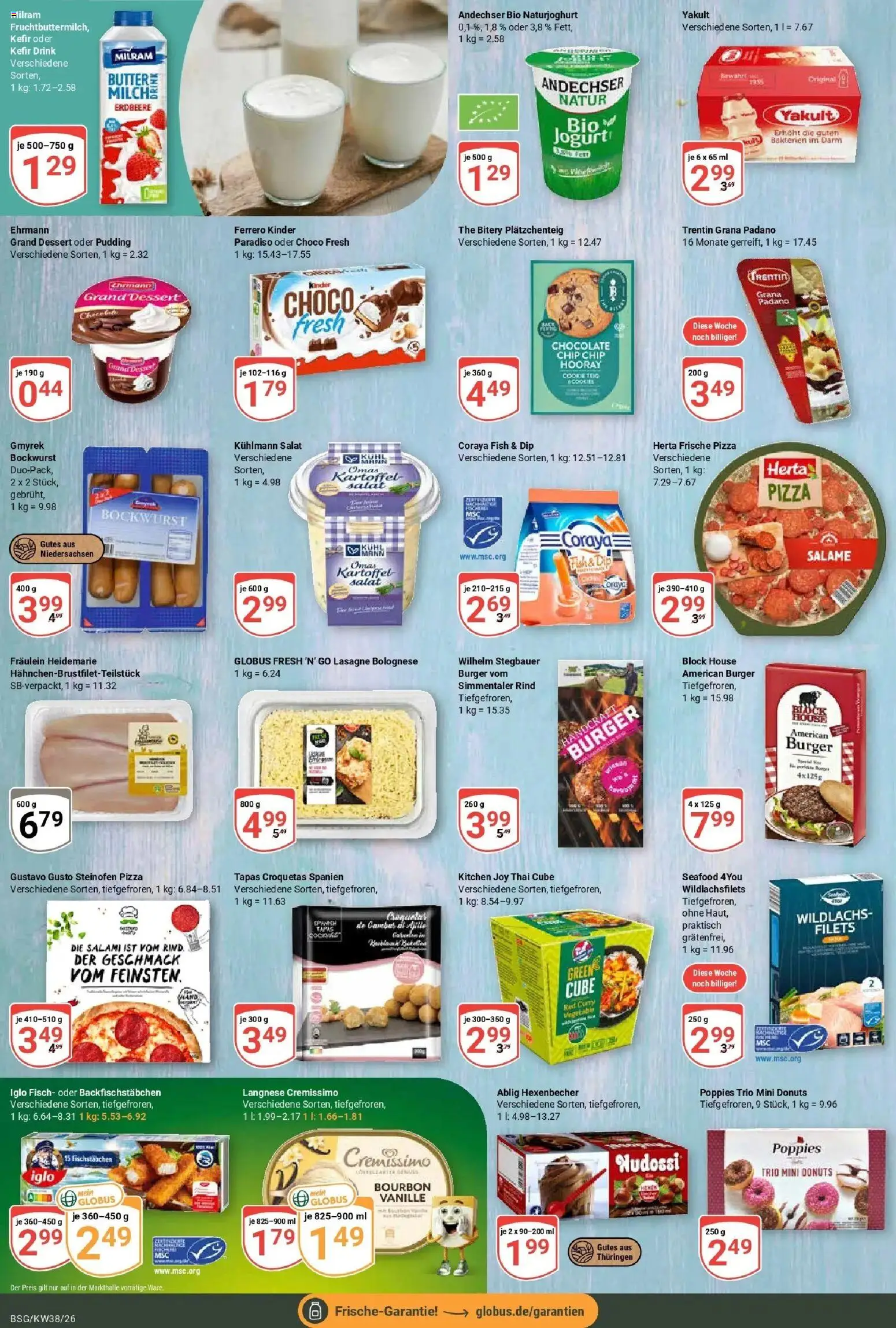Globus Prospekt Braunschweig (ab 14.09.2026) » Angebote online | Seite: 10 | Produkte: Gustavo gusto, Langnese, Langnese cremissimo, Donuts