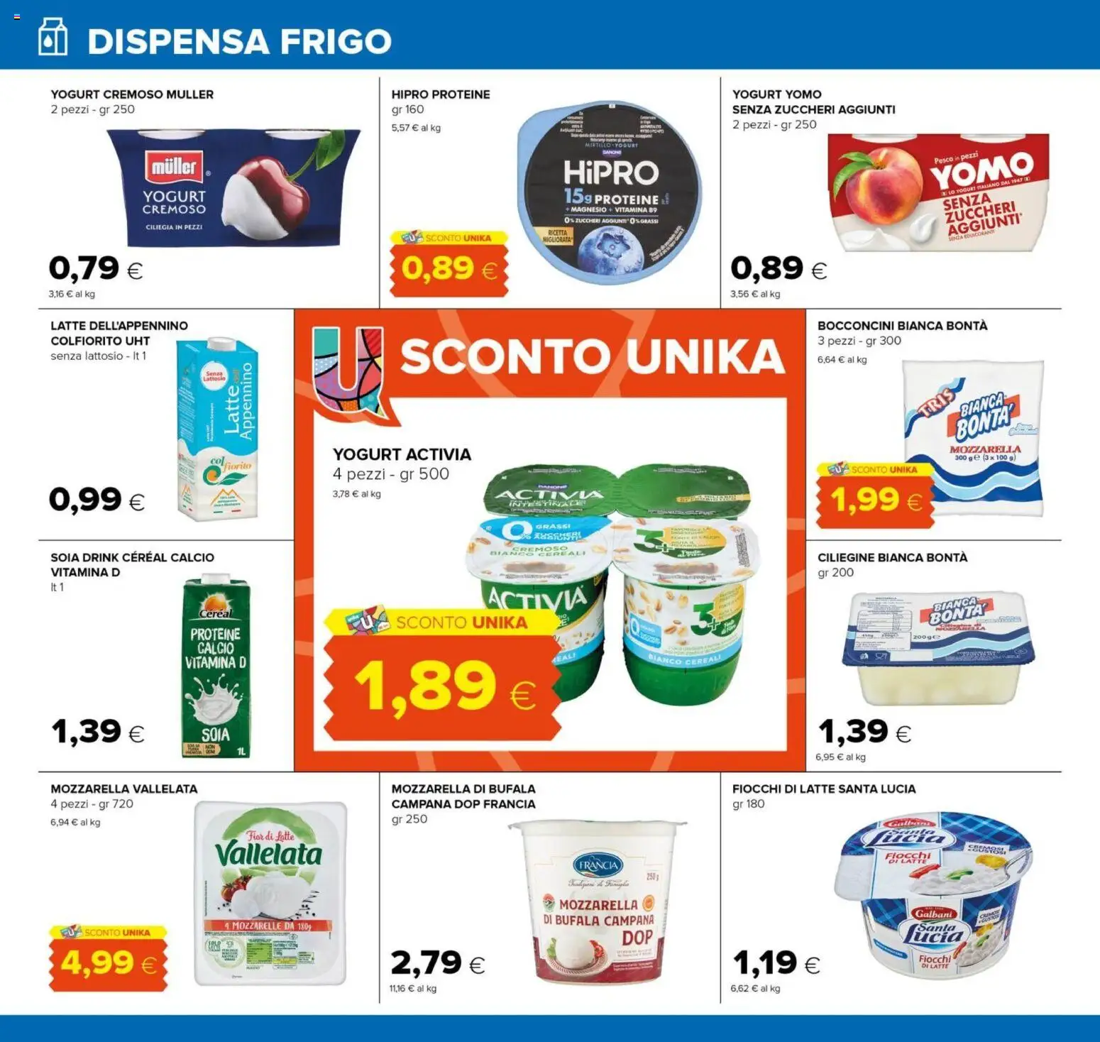 Volantino Oasi del 21/08/2026 | Pagina: 16 | Prodotti: Yogurt, Cereali, Fiocchi di latte, Mozzarella vallelata