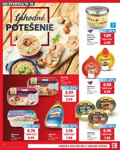 Kaufland leták platný od 15.10.2026 | Strana: 40 | Produkty: Omega 3, Omega, Toasty, Paštéta