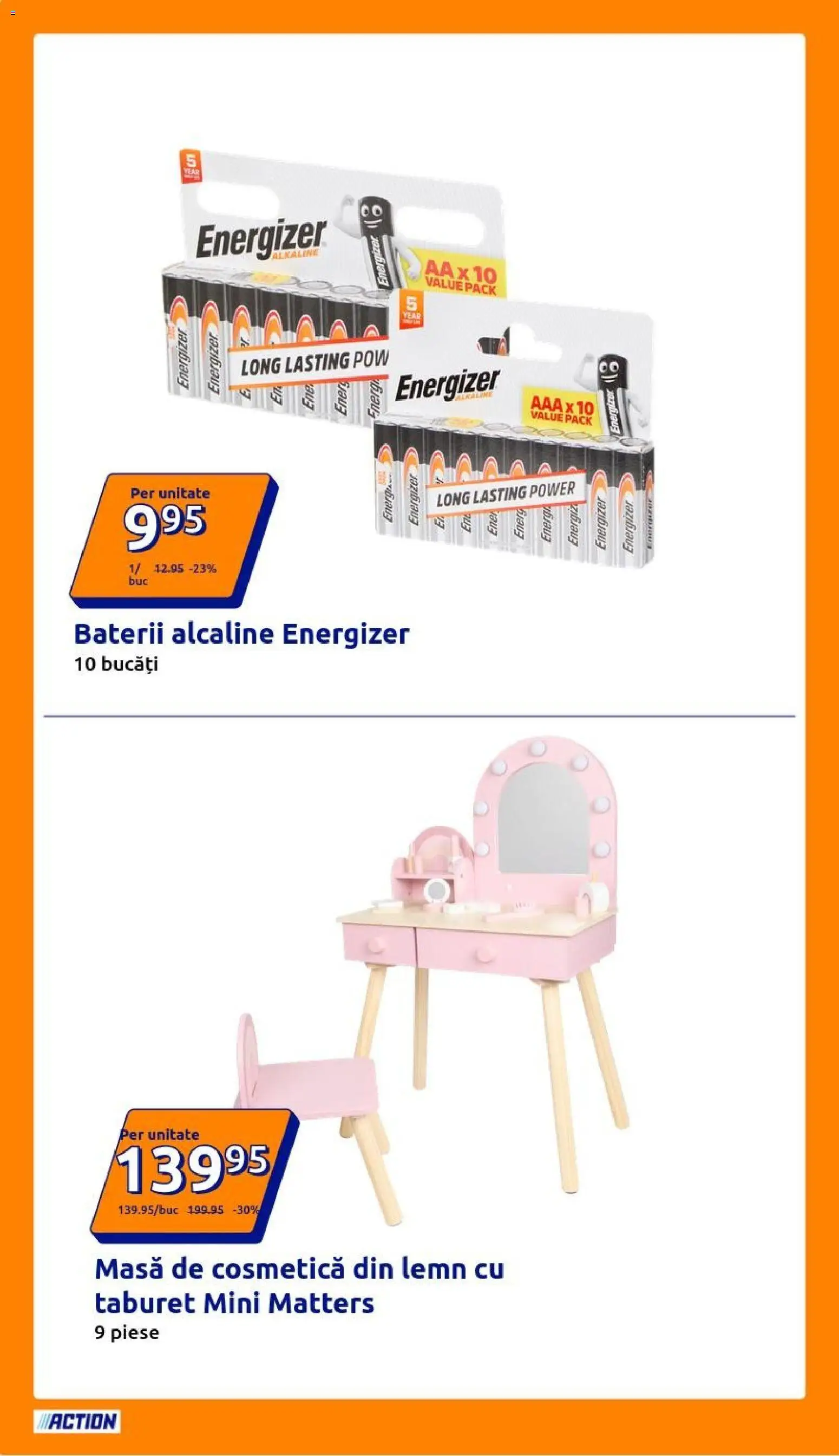 Noul catalog ACTION – valabil de la 14.10.2026 | Pagină: 10 | Produse: Masă, Taburet, Baterii, Power