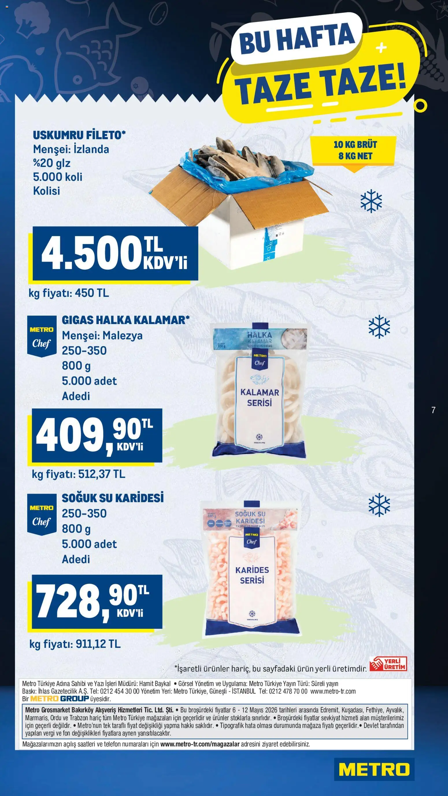 Metro Katalog - 06.05.2026 tarihinden itibaren geçerlidir | Sayfa: 7 | Ürünler: Baskı, Su, Telefon