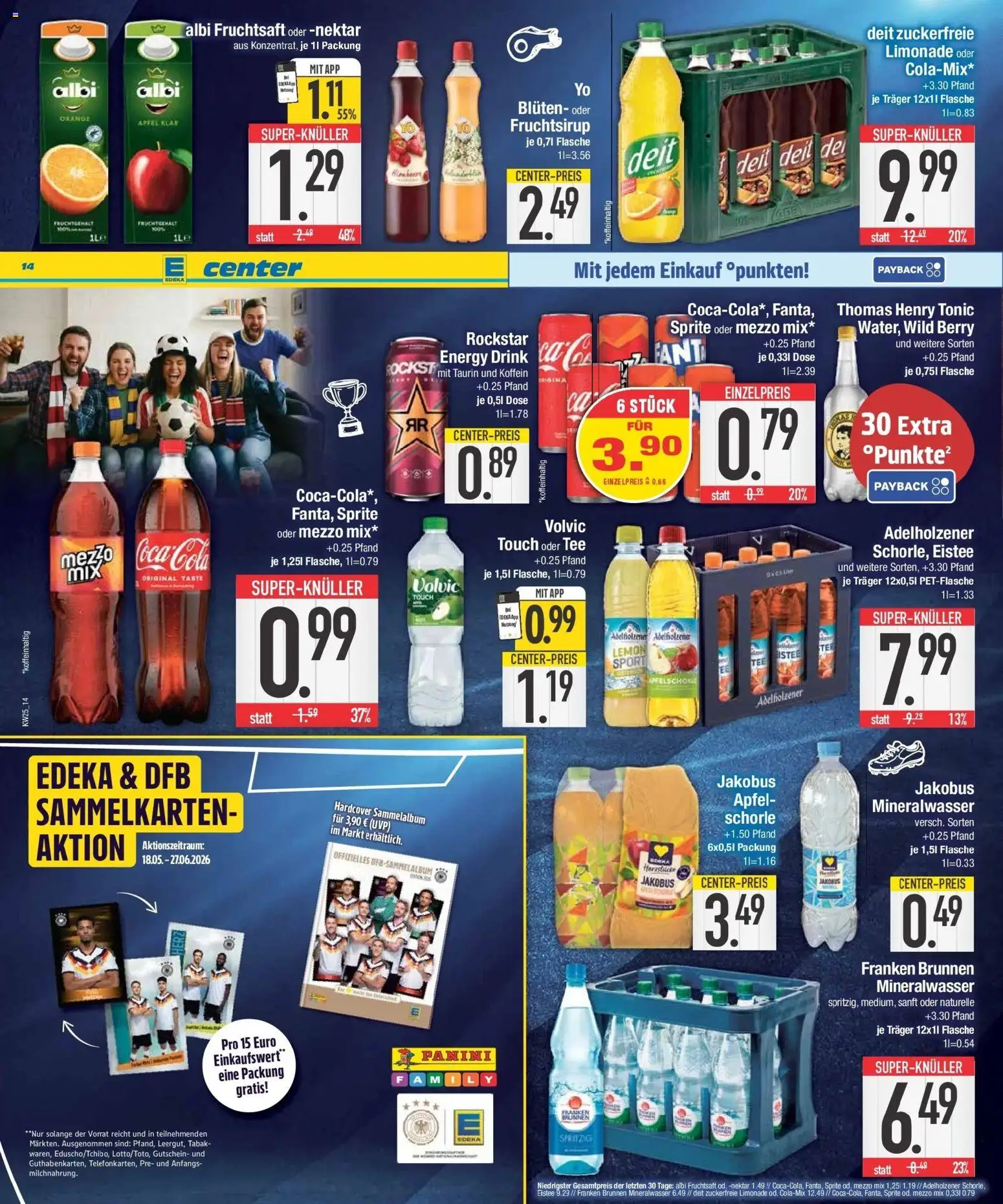 Edeka prospekt Niederwinkling – gültig ab 14.06.2026 | Seite: 14 | Produkte: Mezzo mix, Sprite, Adelholzener, Limonade