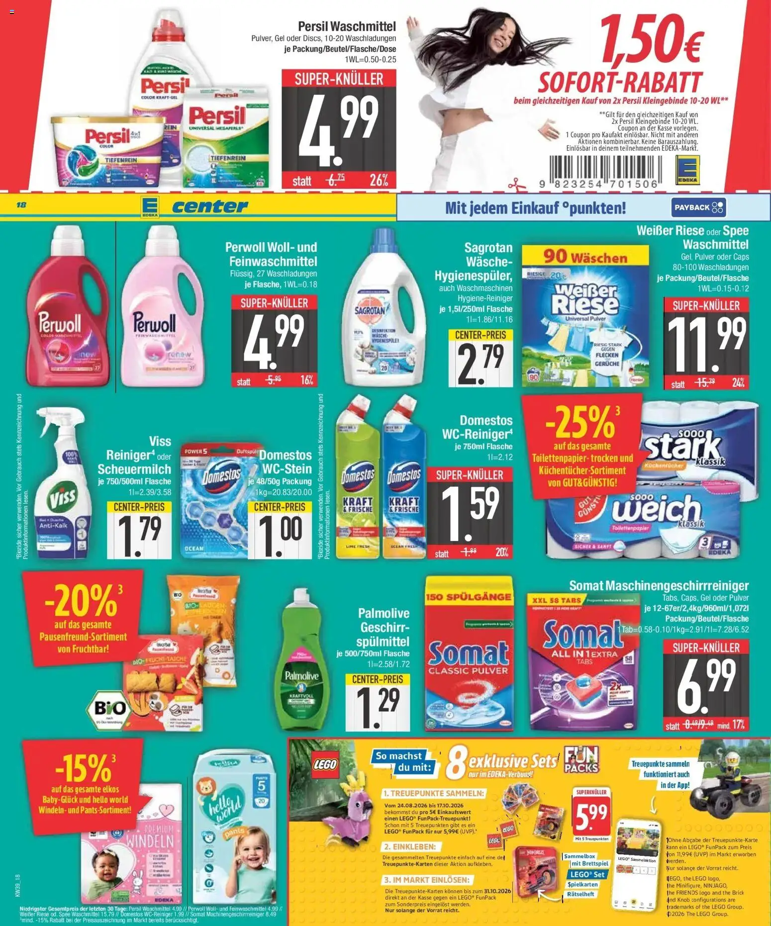 Edeka Prospekt Regensburg (ab 21.09.2026) » Angebote Online | Seite: 18 | Produkte: Perwoll, Waschmittel, Persil, Toilettenpapier