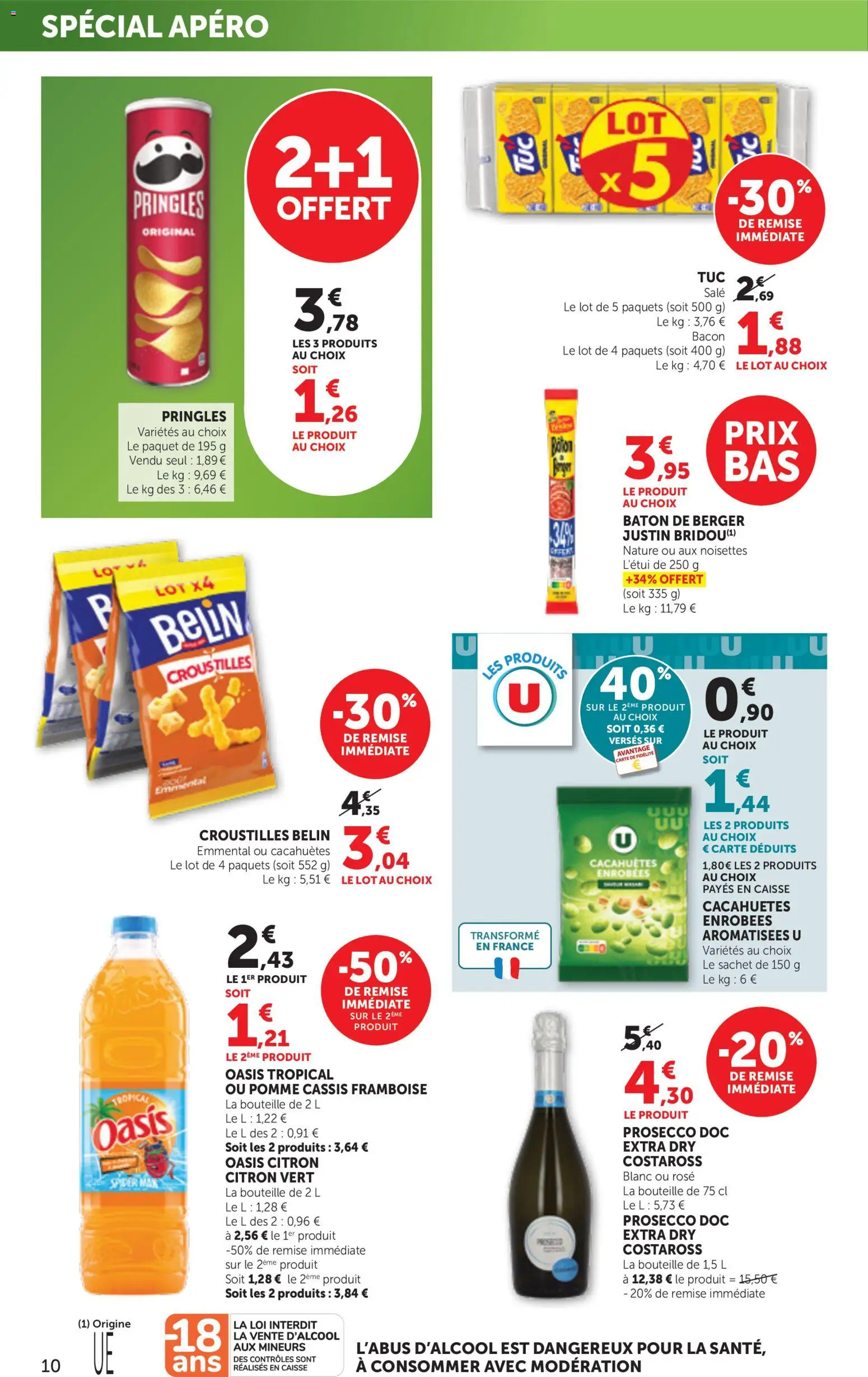 {H1} | Page: 10 | Produits: Cassis, Pomme, Oasis tropical, Prosecco