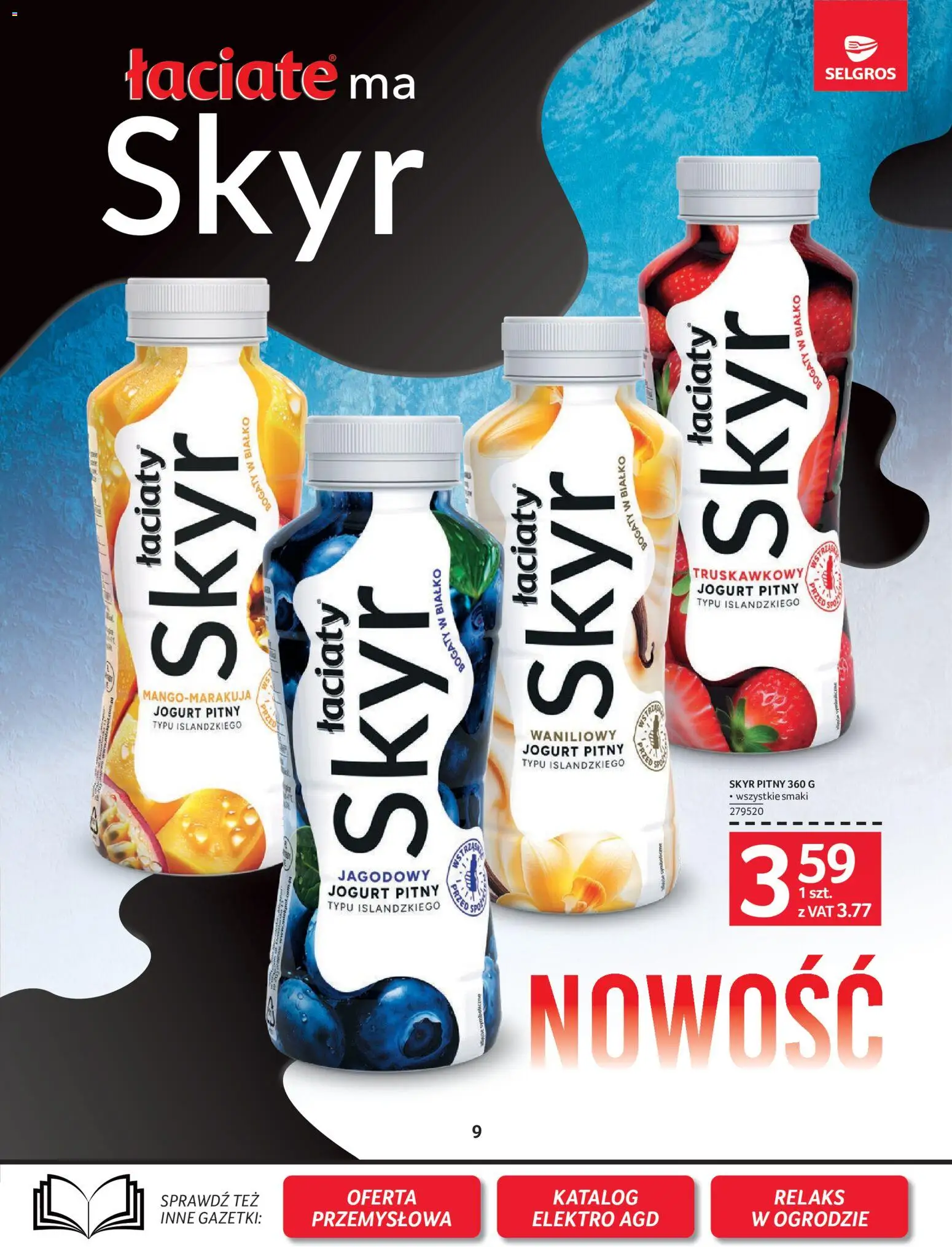 Selgros cash&carry gazetka od 07.05.2026 | Strona: 9 | Produkty: Jogurt pitny, Jogurt, Skyr