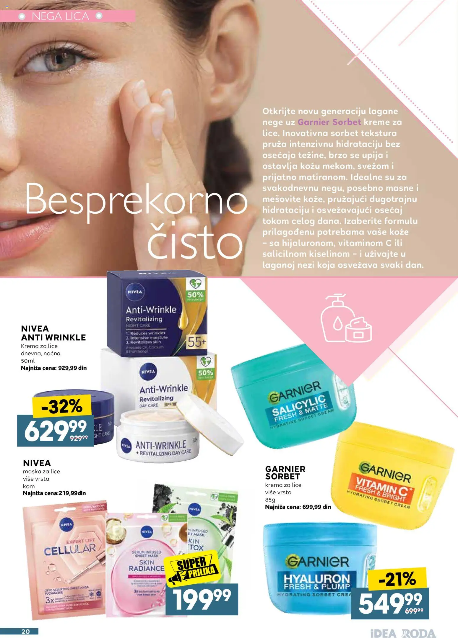 Idea katalog - važi od 11.08.2026 | Strana: 20 | Proizvode: Garnier, Nivea, Krema, Maska