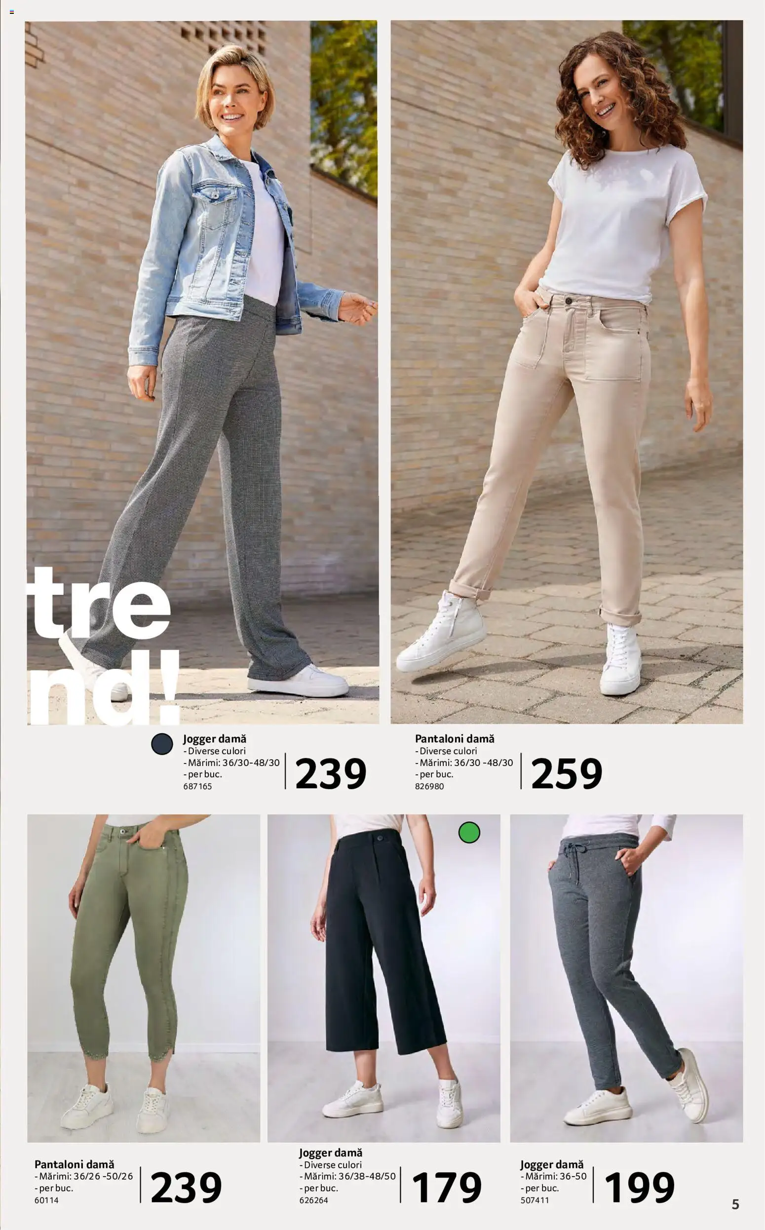 Noul catalog Selgros – valabil de la 15.05.2026 | Pagină: 5 | Produse: Pantaloni