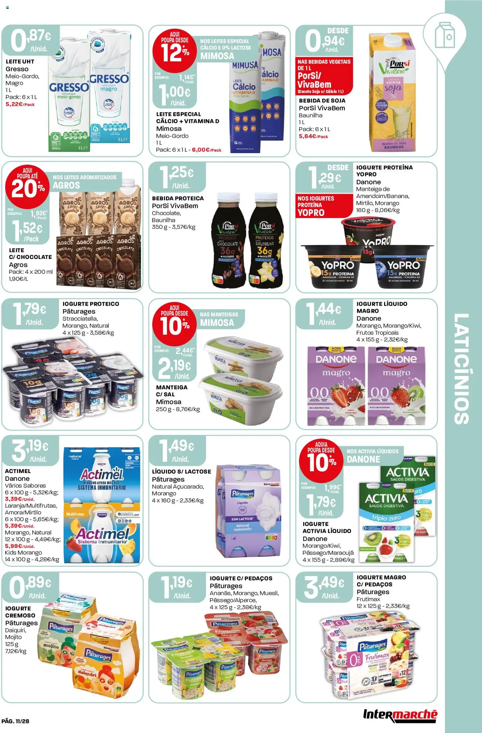 Intermarché Folheto Contact │ válido de 06/08/2026 | Página: 11 | Produtos: Probióticos, Sal, Leite, Proteina