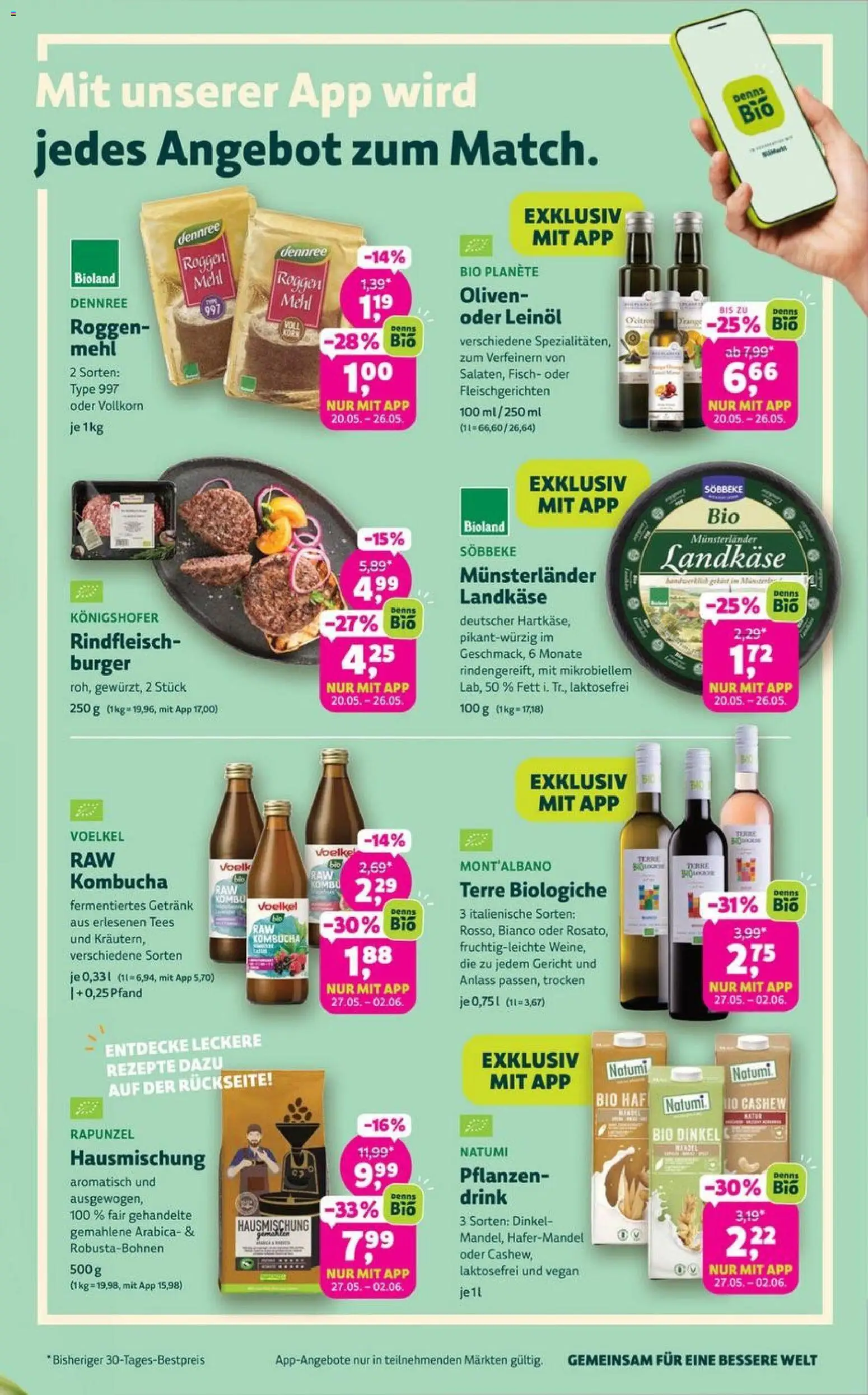BioMarkt Prospekt 	 – gültig ab 20.05.2026 | Seite: 3 | Produkte: Mehl, Burger, Fisch, Rindfleisch