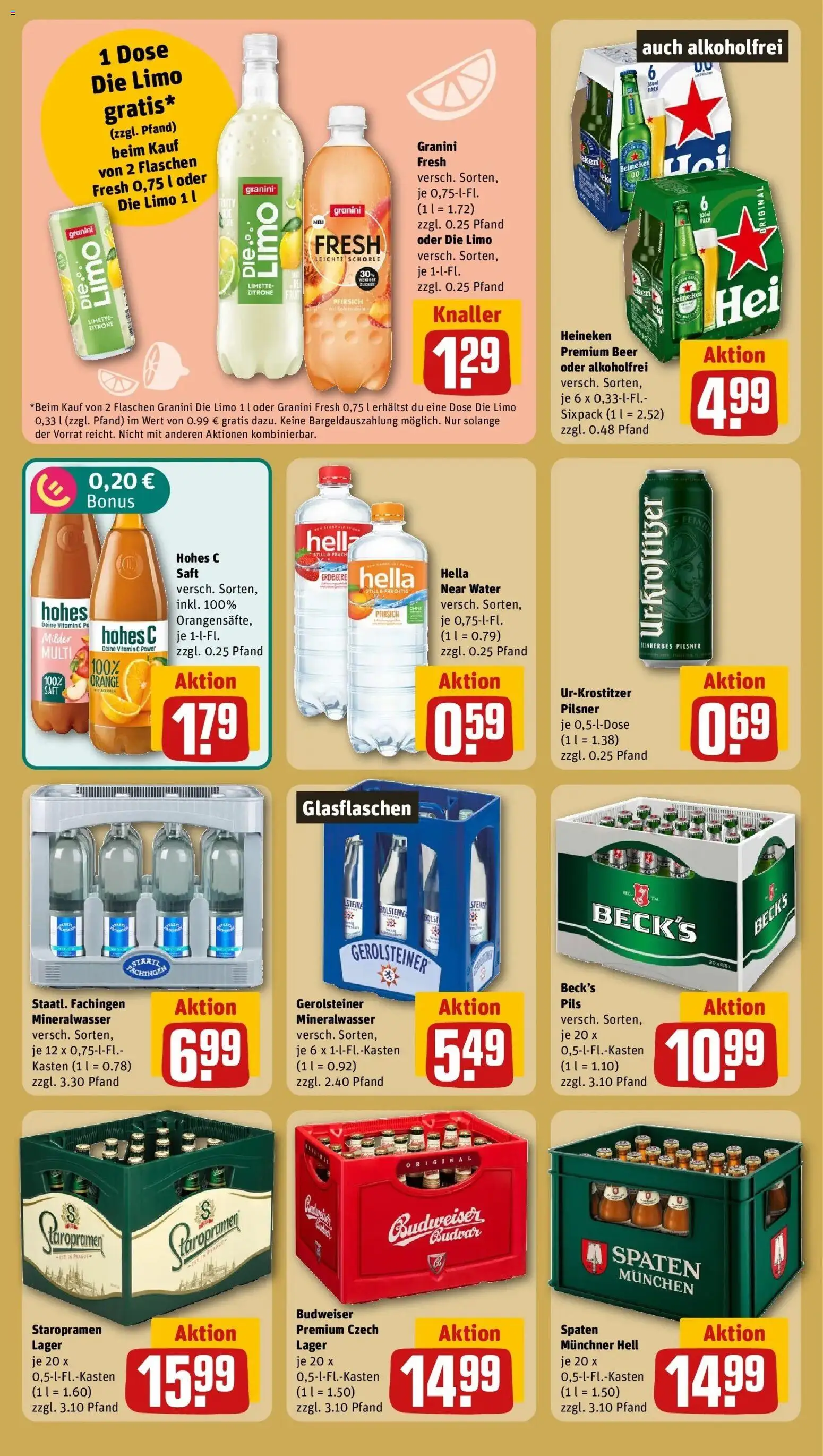 REWE Prospekt ab 21.09.2026 zum Blättern » Angebote | Seite: 22 | Produkte: Pils, Zitrone, Budweiser, Saft