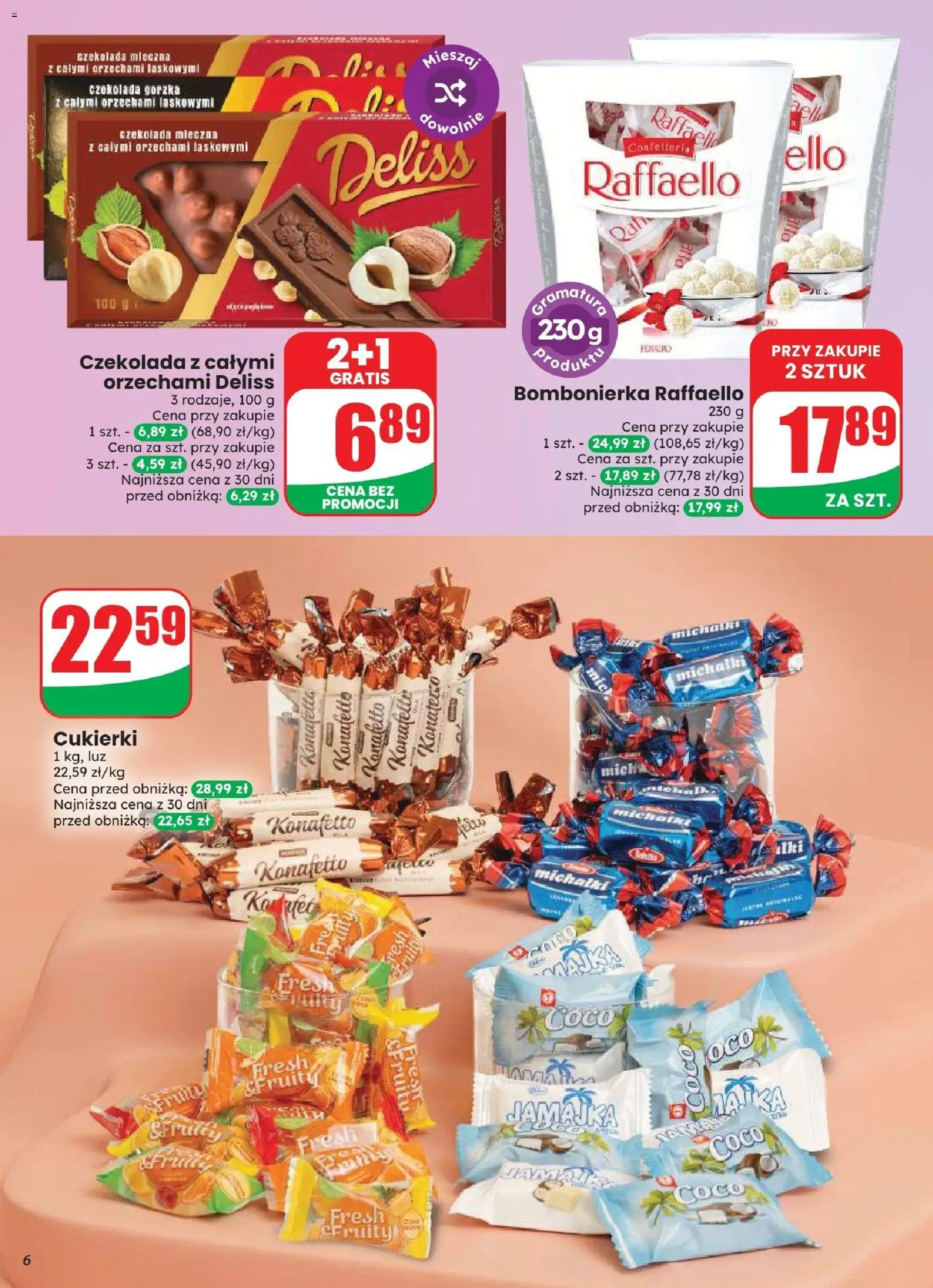 Dino gazetka od 12.08.2026 | Strona: 6 | Produkty: Raffaello, Czekolada mleczna, Czekolada gorzka, Bombonierka