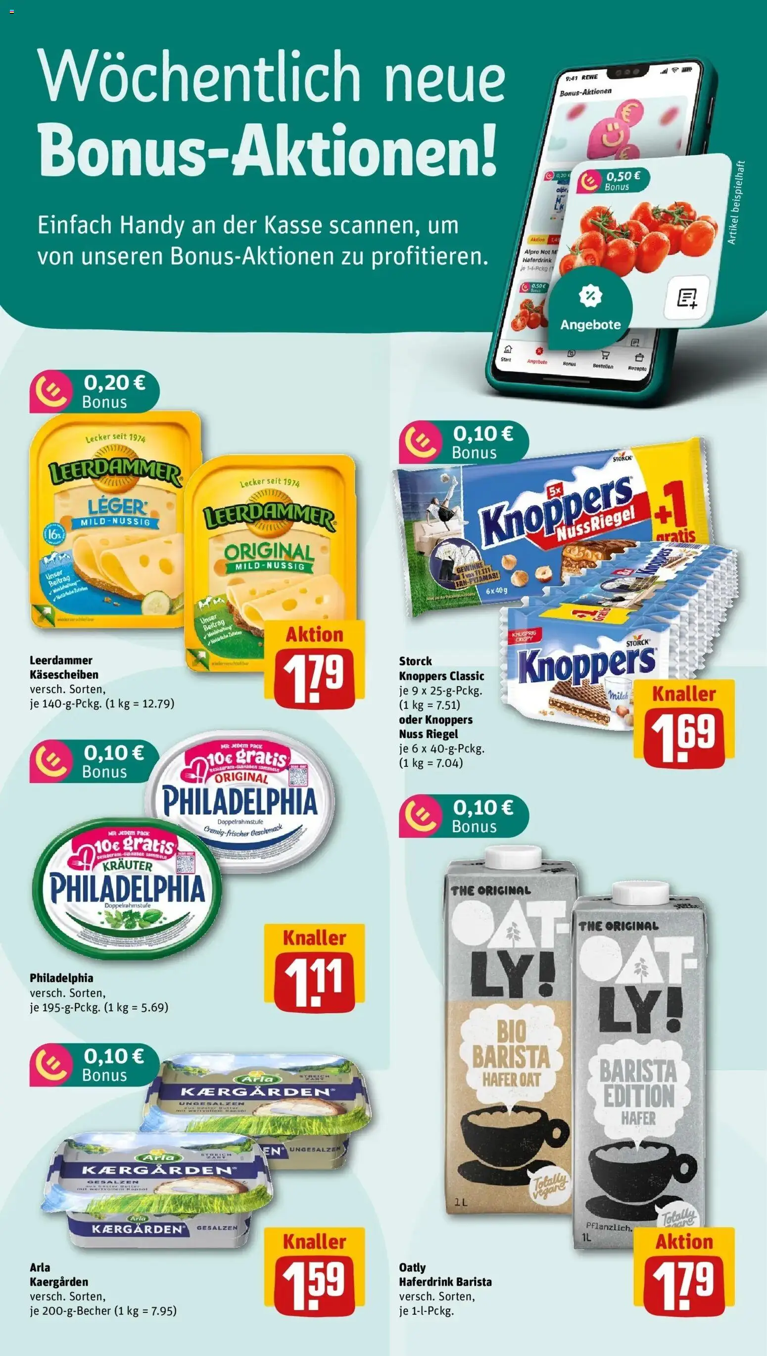 Rewe Prospekt Greiz – gültig ab 08.06.2026 | Seite: 2 | Produkte: Butter, Haferdrink, Oatly, Knoppers