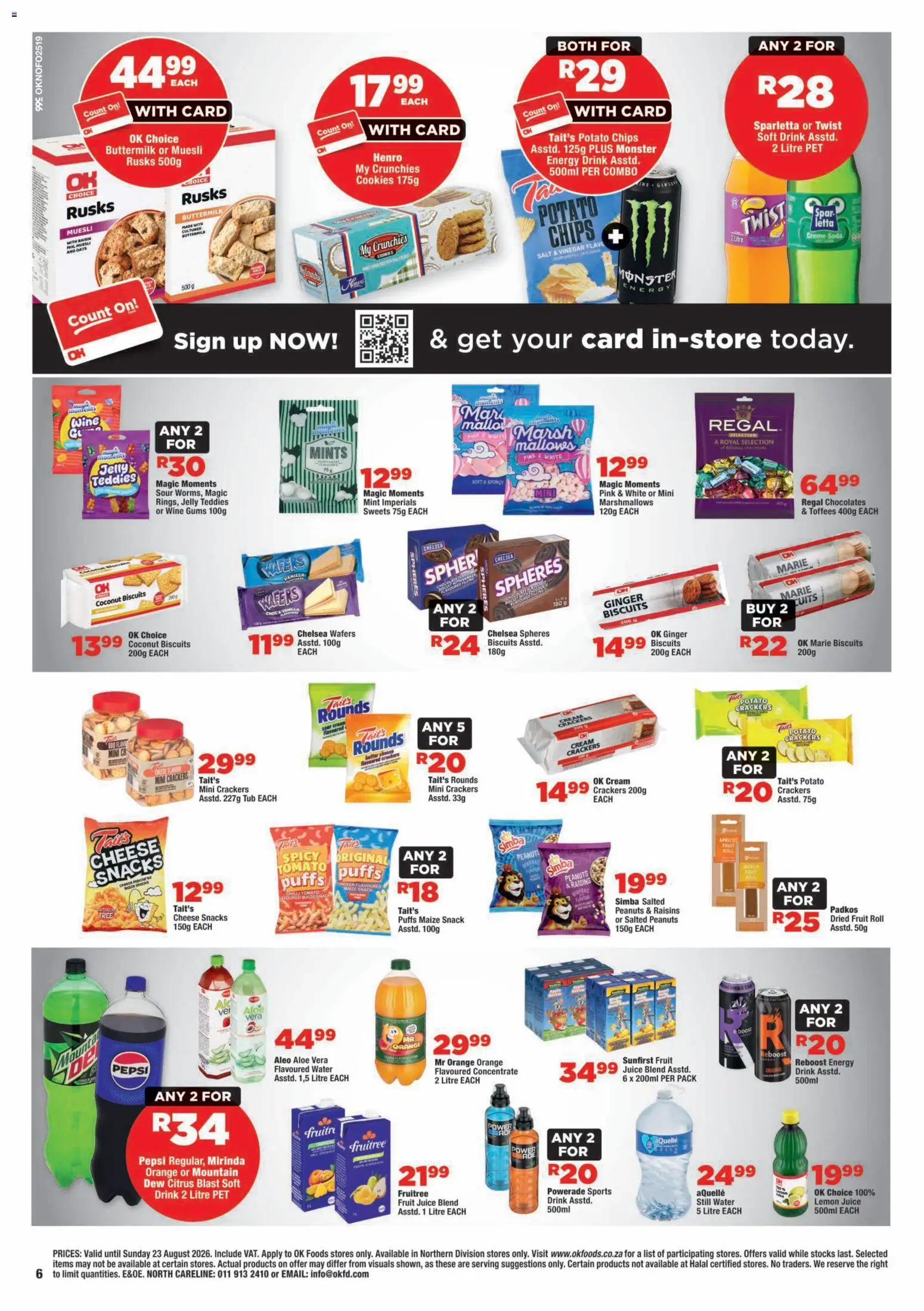 New OK Foods catalogue – valid from 12/08/2026 | Page: 6 | Products: Aloe Vera, Biscuits, Sour cream, Cream