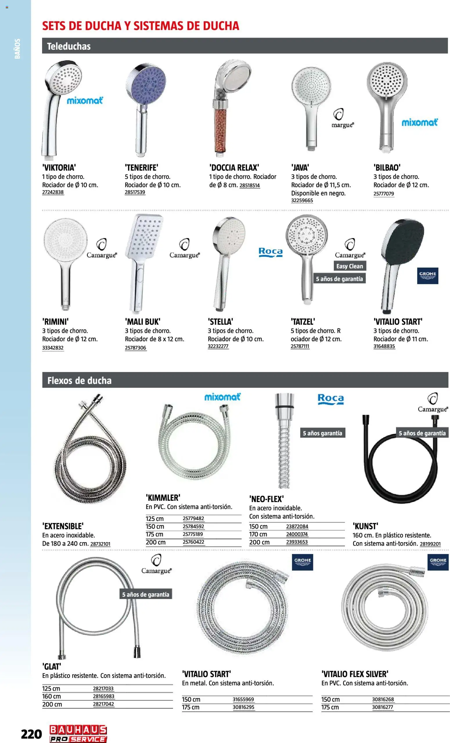 Bauhaus ProService │ válido desde el 11/05/2026 | Página: 220 | Productos: Ducha