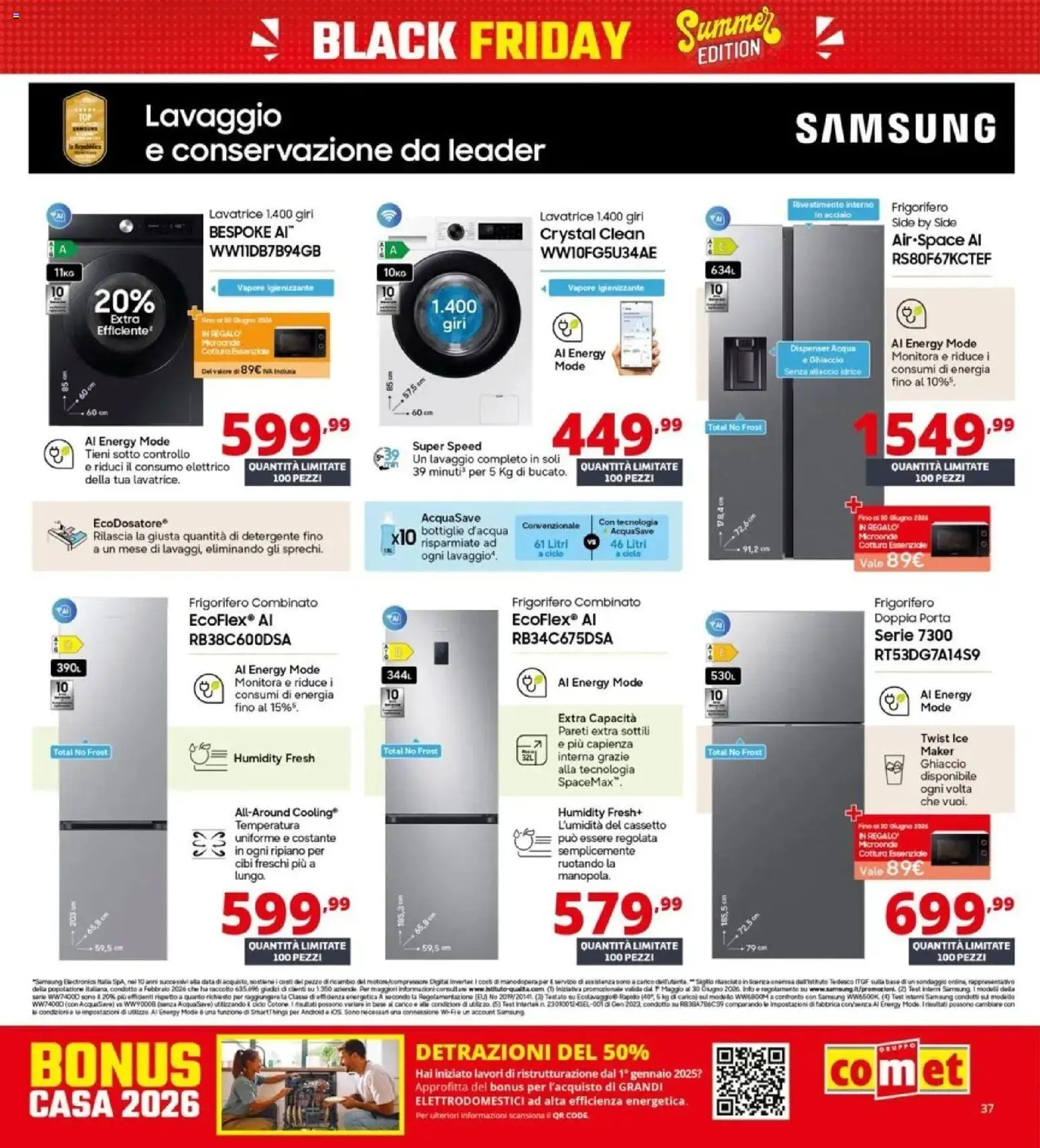 Nuovo Comet - Summer Black Friday da Comet! dal 04/06/2026 > offerte anteprima 🛍️ | Pagina: 37 | Prodotti: Microonde, Detergente, Frigorifero, Samsung