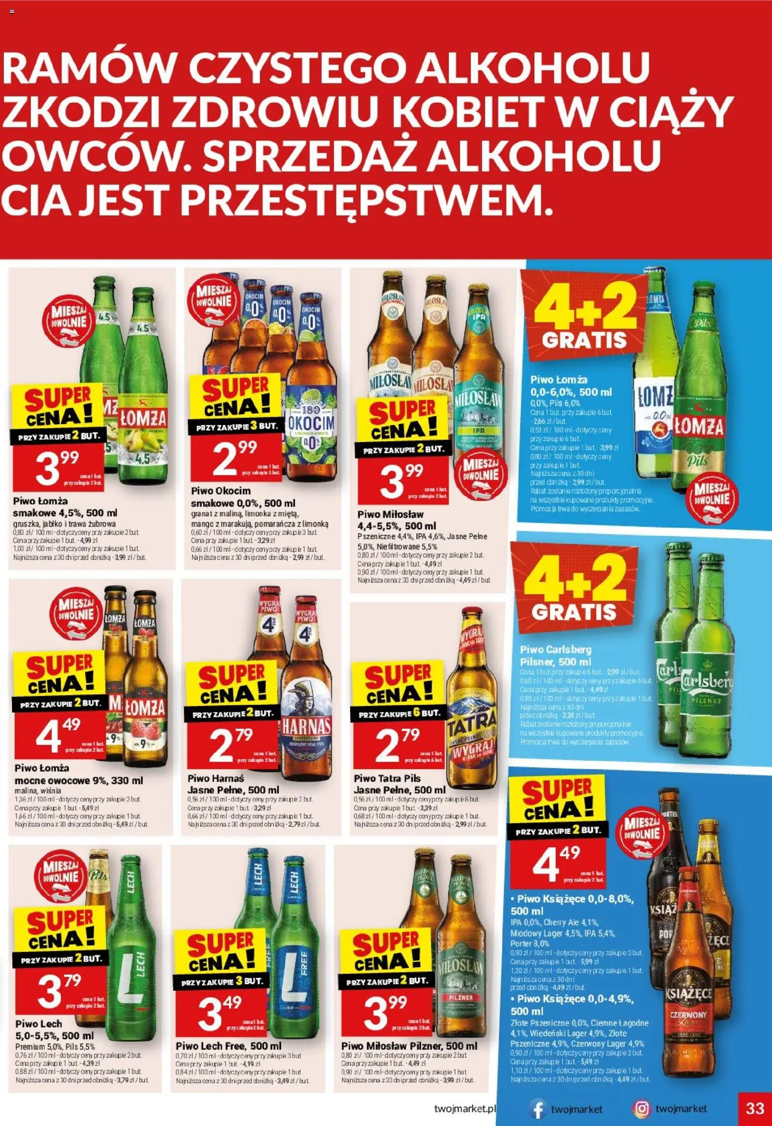 Twój Market gazetka od 02.06.2026 | Strona: 33 | Produkty: Mango, Limonka, Harnaś, Piwo