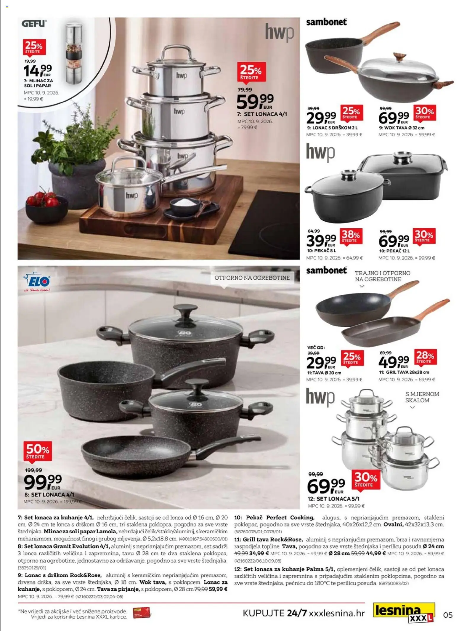 Lesnina katalog | vrijedi od 01.09.2026 | Stranica: 4 | Proizvodi: Pekac, Sol, Grill, Tava