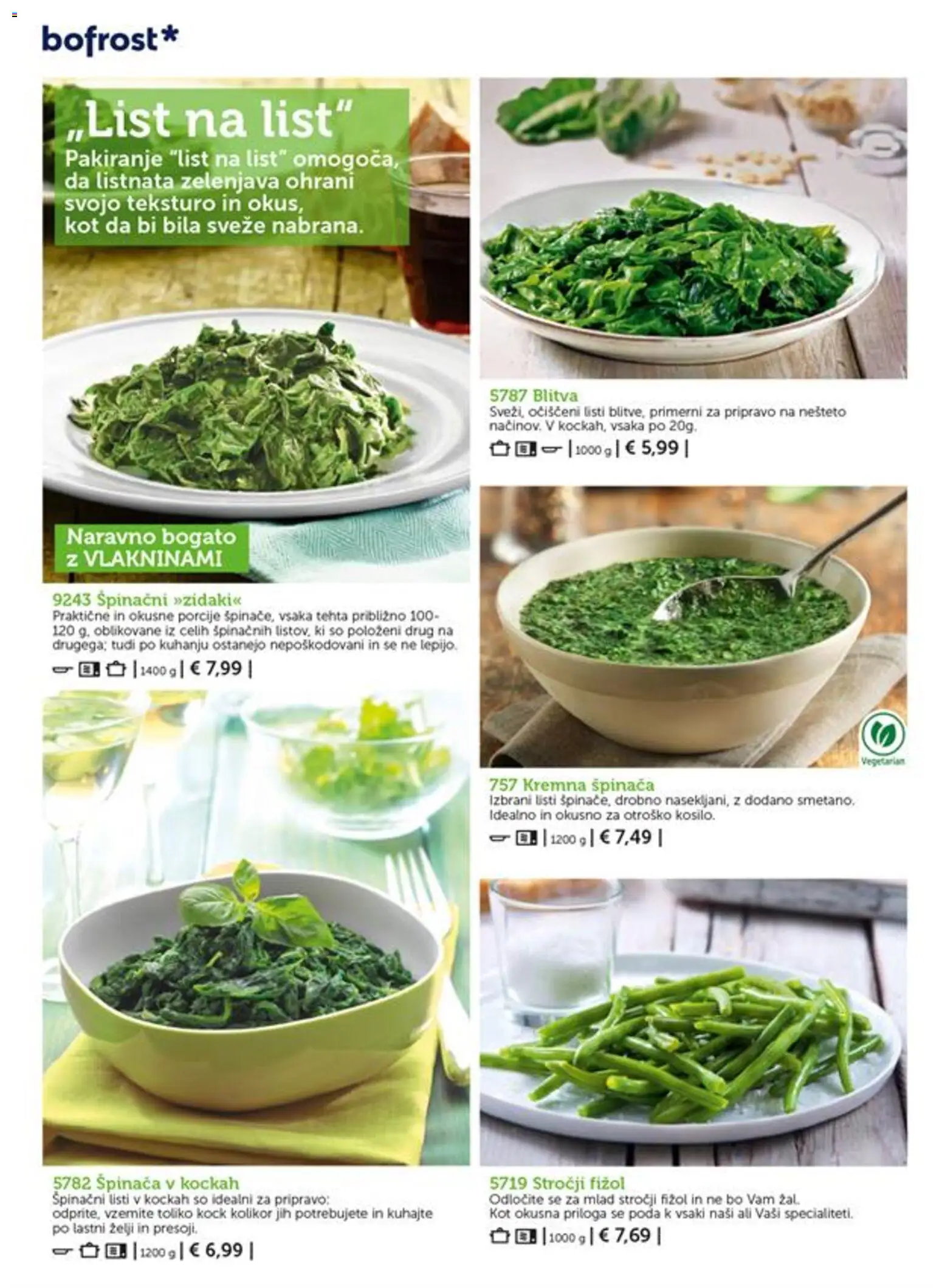 Novi Bofrost katalog ponudbe – veljaven od 01.07.2026 | Stran: 54 | Izdelki: Zelenjava