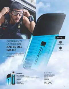 Vista previa Eau de Toilette Full Speed Sky Jump, junco picante, acorde Blue Sky, madera flotante válido desde el 01/07/2026 | Página: 97