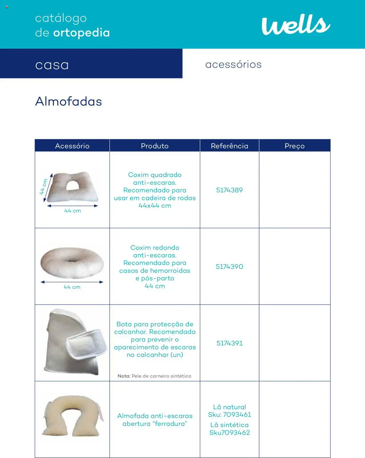 Well’s Catálogo de Ortopedia │ válido de 12/02/2024 | Página: 117 | Produtos: Almofada, Cadeira