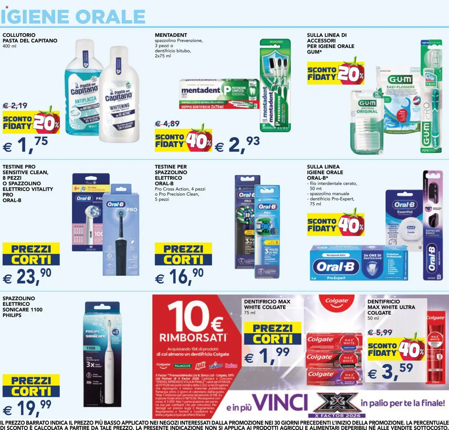 Volantino Esselunga S del 10/09/2026 | Pagina: 11 | Prodotti: Dentifricio, Collutorio, Pasta, Basso